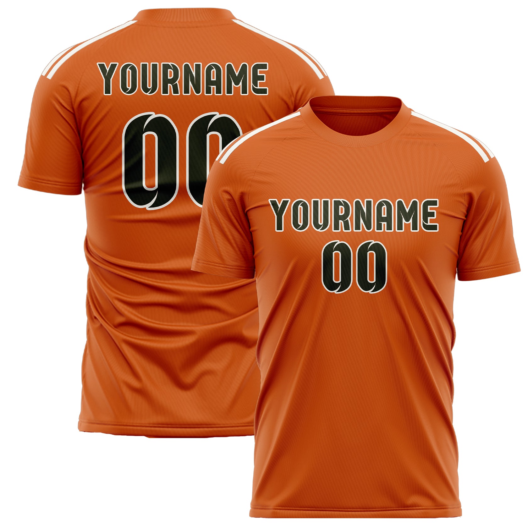 Custom Orange Olive Soccer Jersey