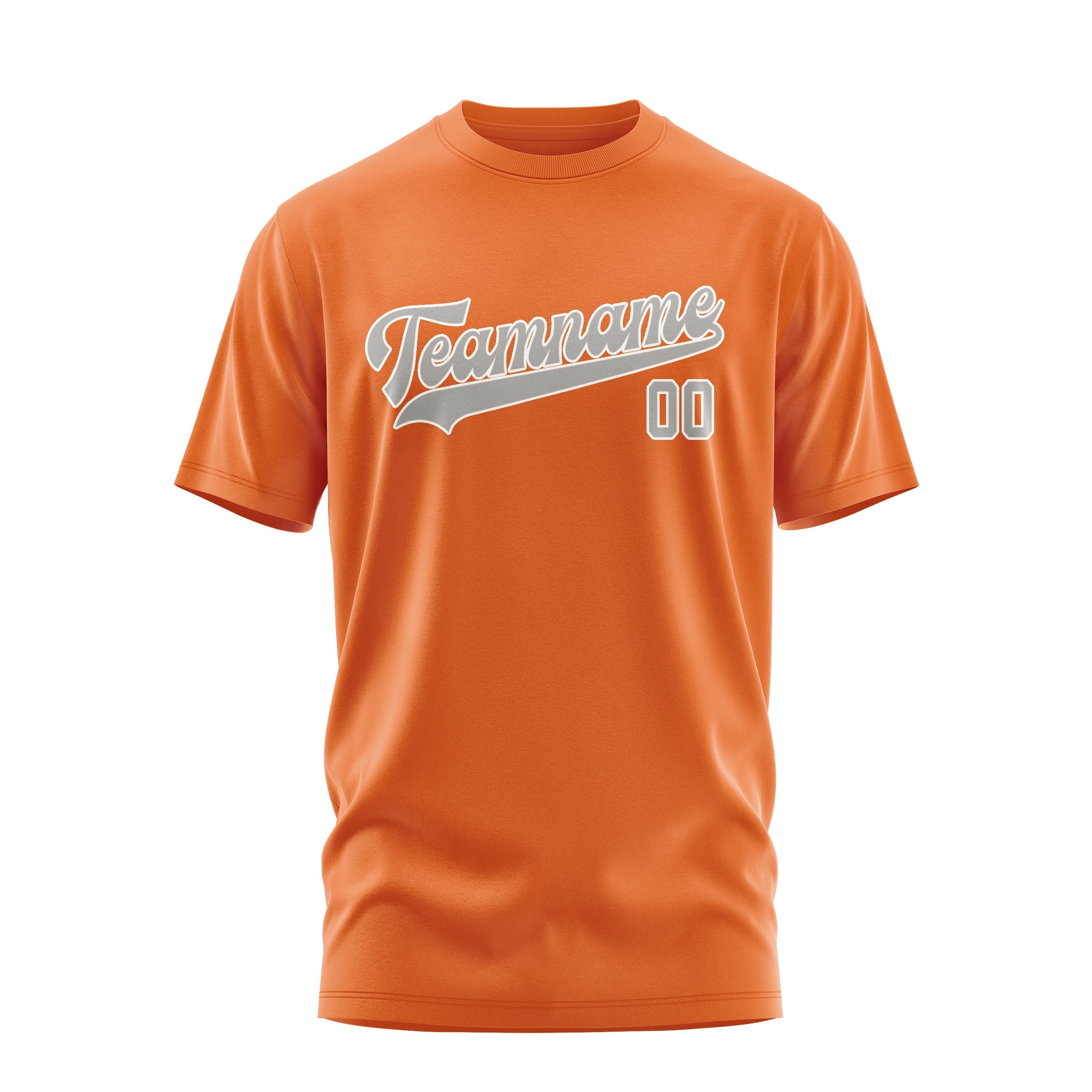 Custom Orange Gray T-Shirt