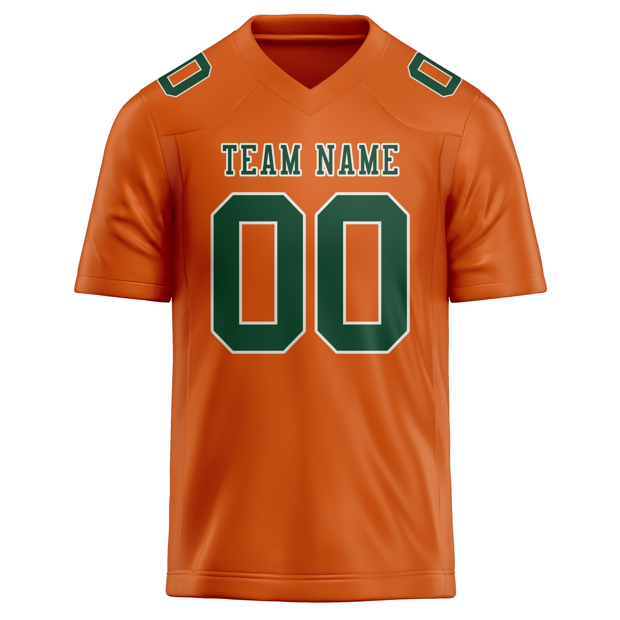Custom Orange Green Football Jersey