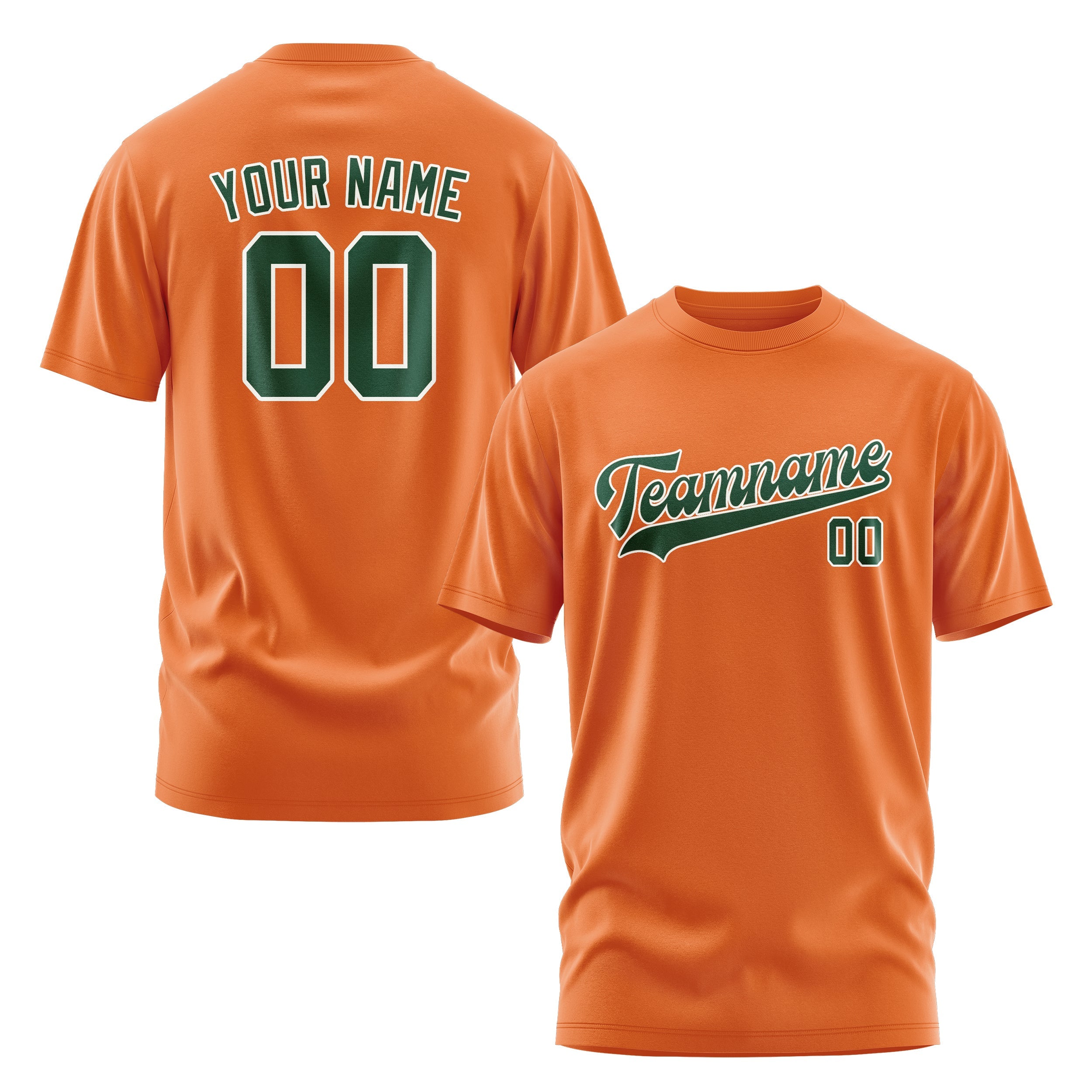 Custom Orange Green T-Shirt
