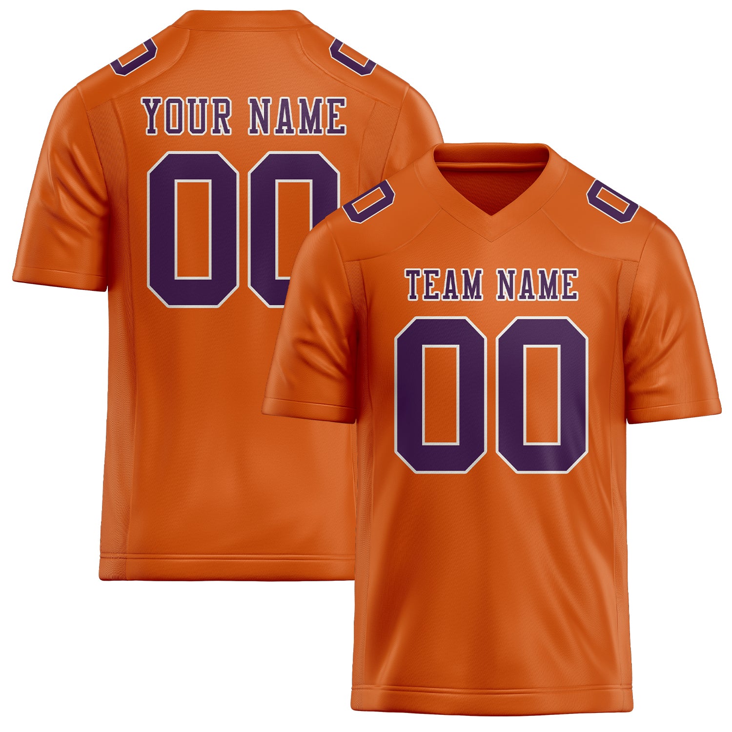 Custom Orange Purple Football Jersey