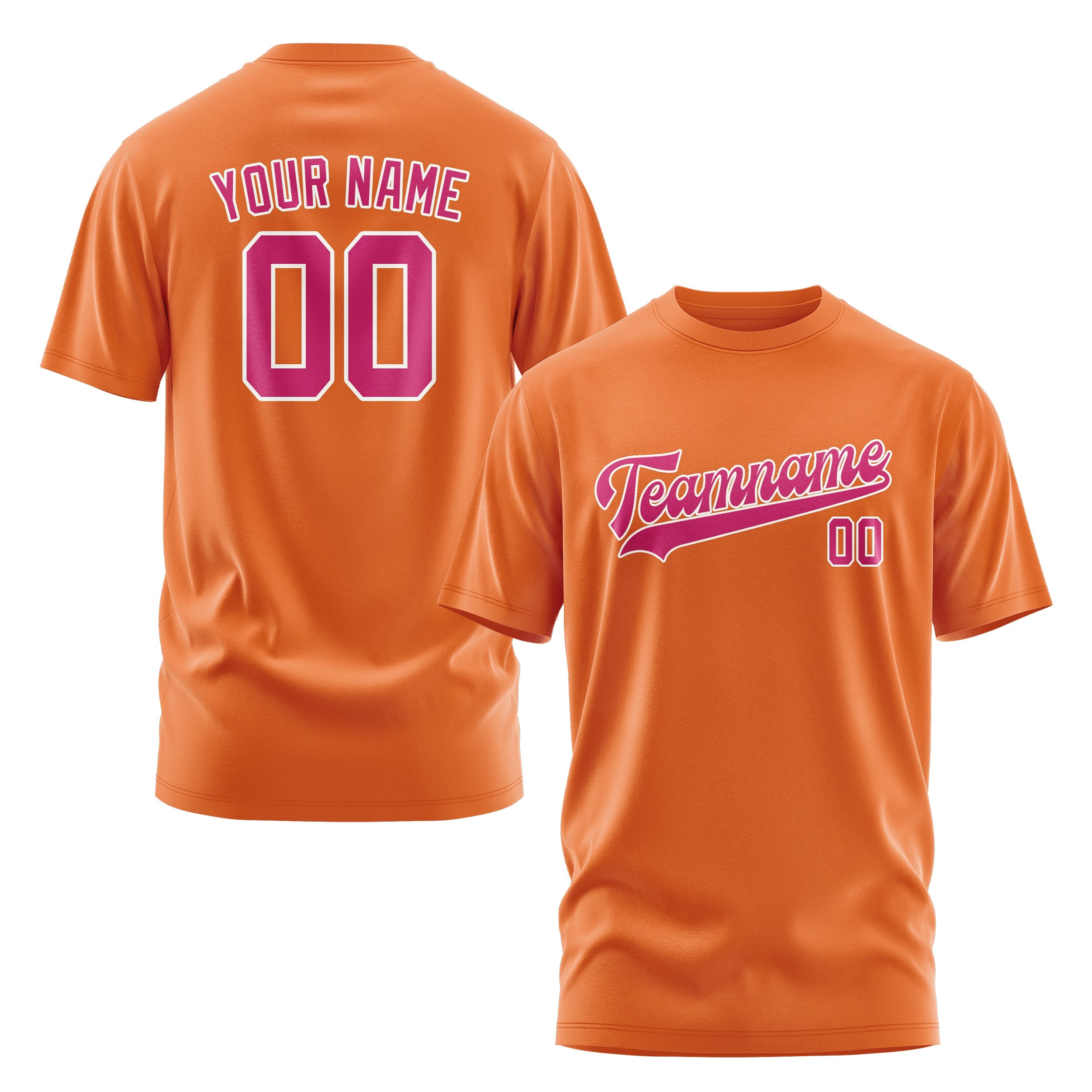 Custom Orange Pink T-Shirt