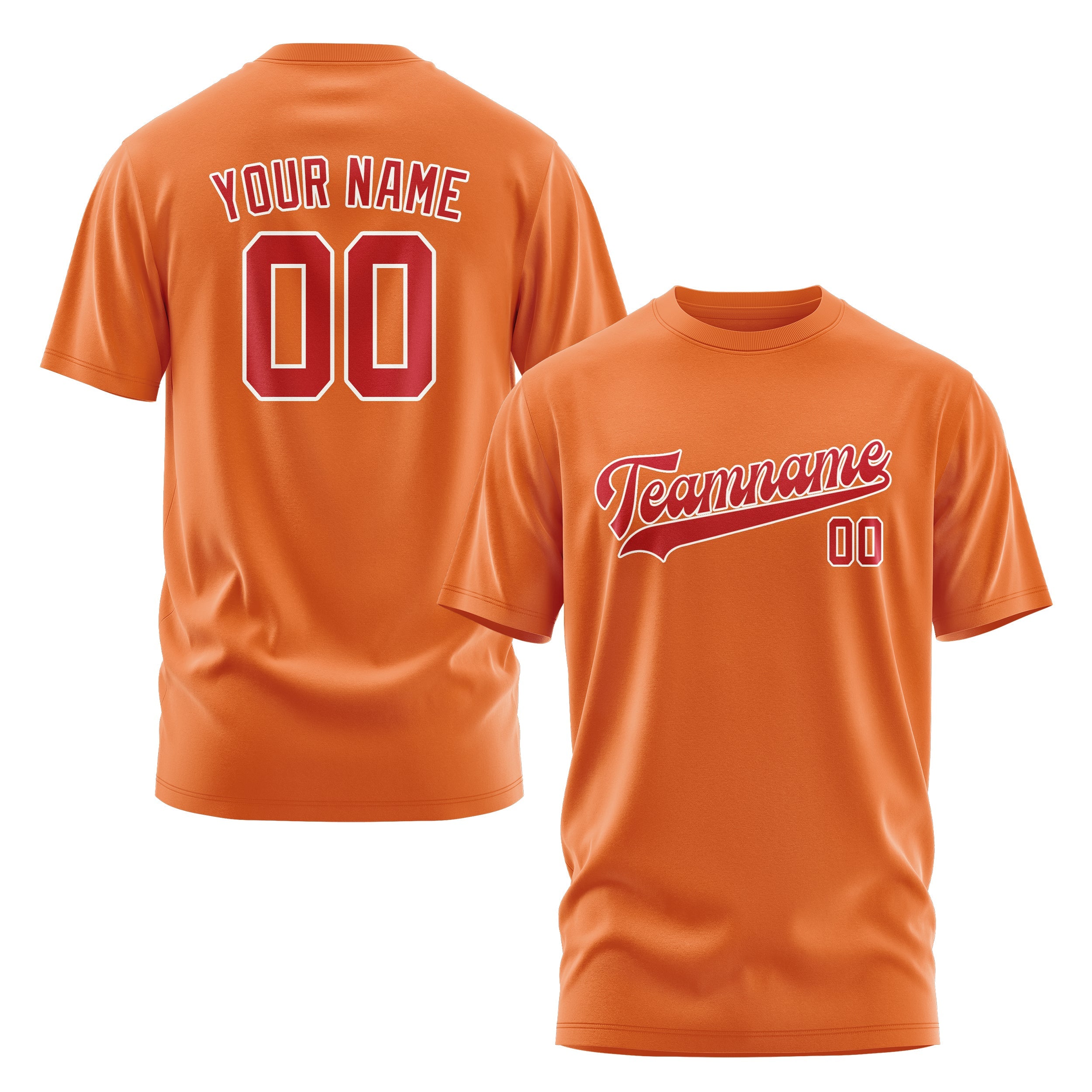 Custom Orange Red T-Shirt