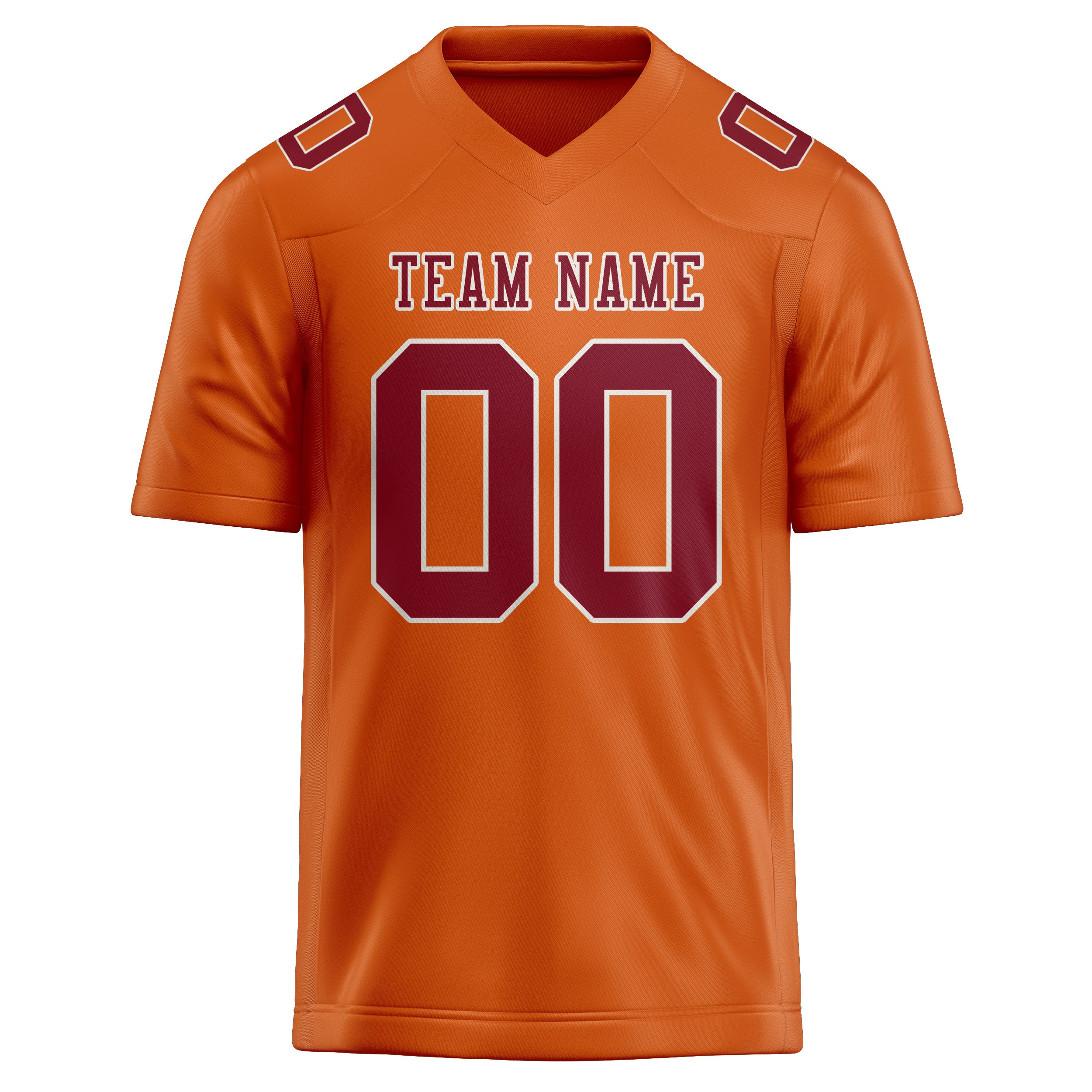 Custom Orange Crimson Red Football Jersey
