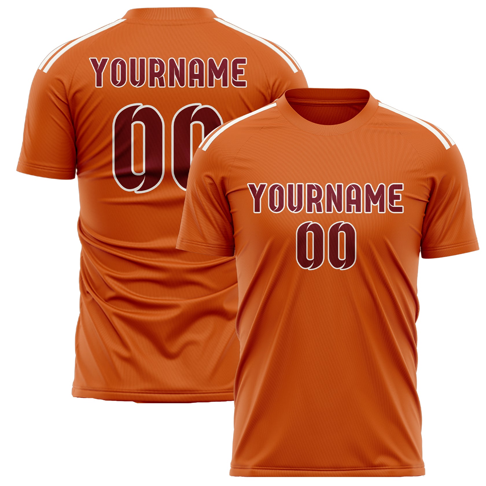 Custom Orange Crimson Red Soccer Jersey