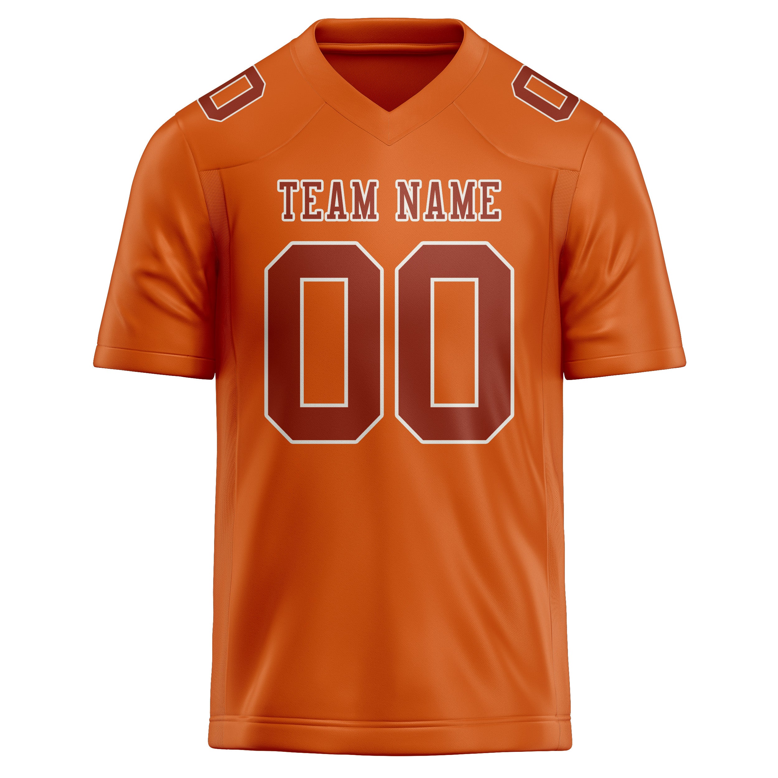 Custom Orange Coral Red Football Jersey