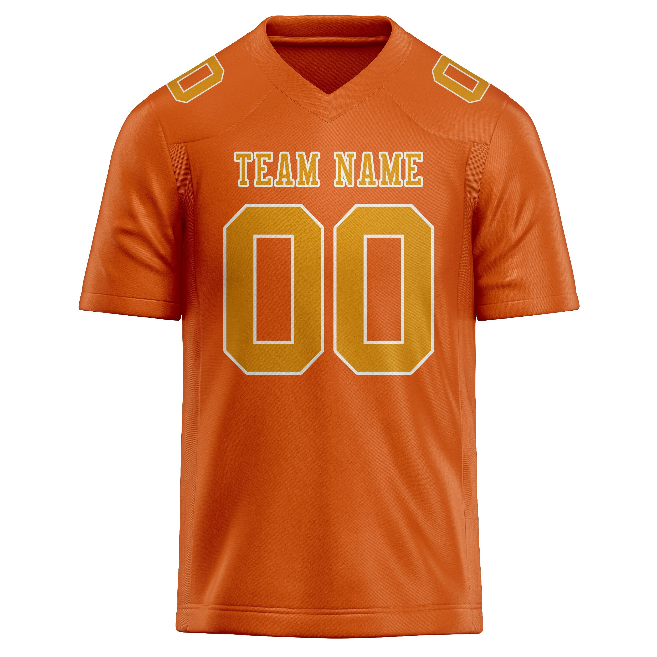Custom Orange Yellow Football Jersey