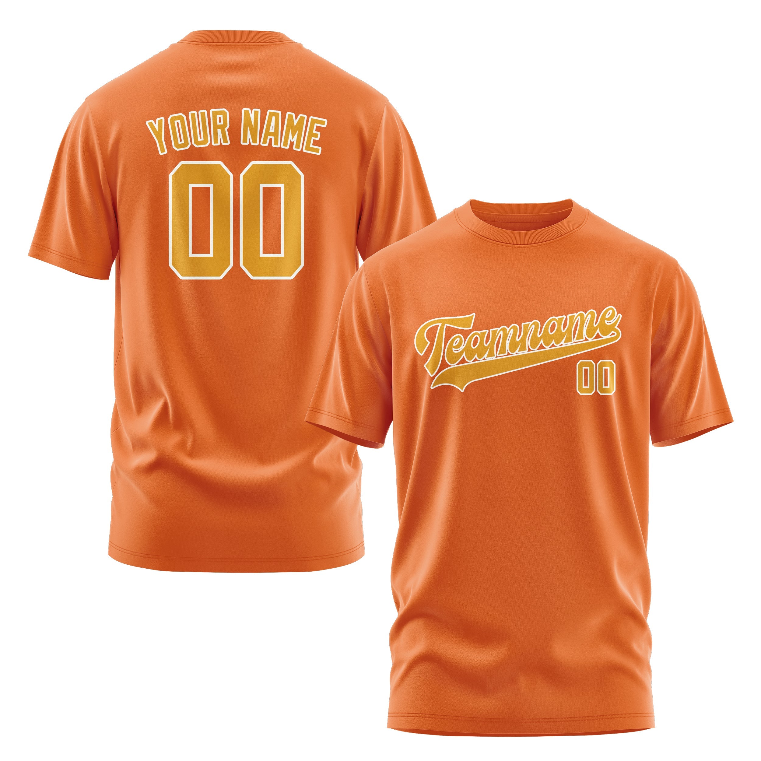 Custom Orange Yellow T-Shirt