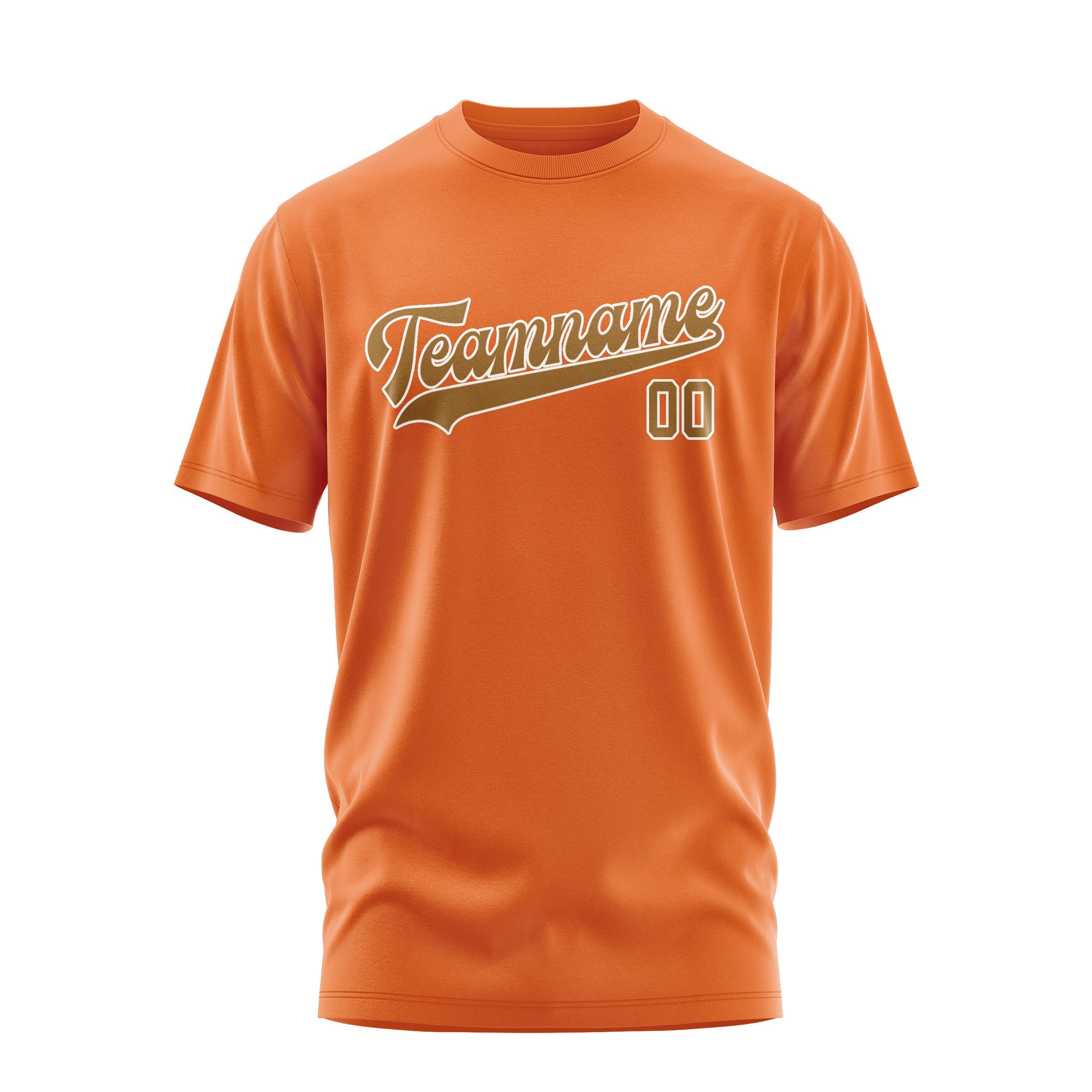 Custom Orange Khaki T-Shirt
