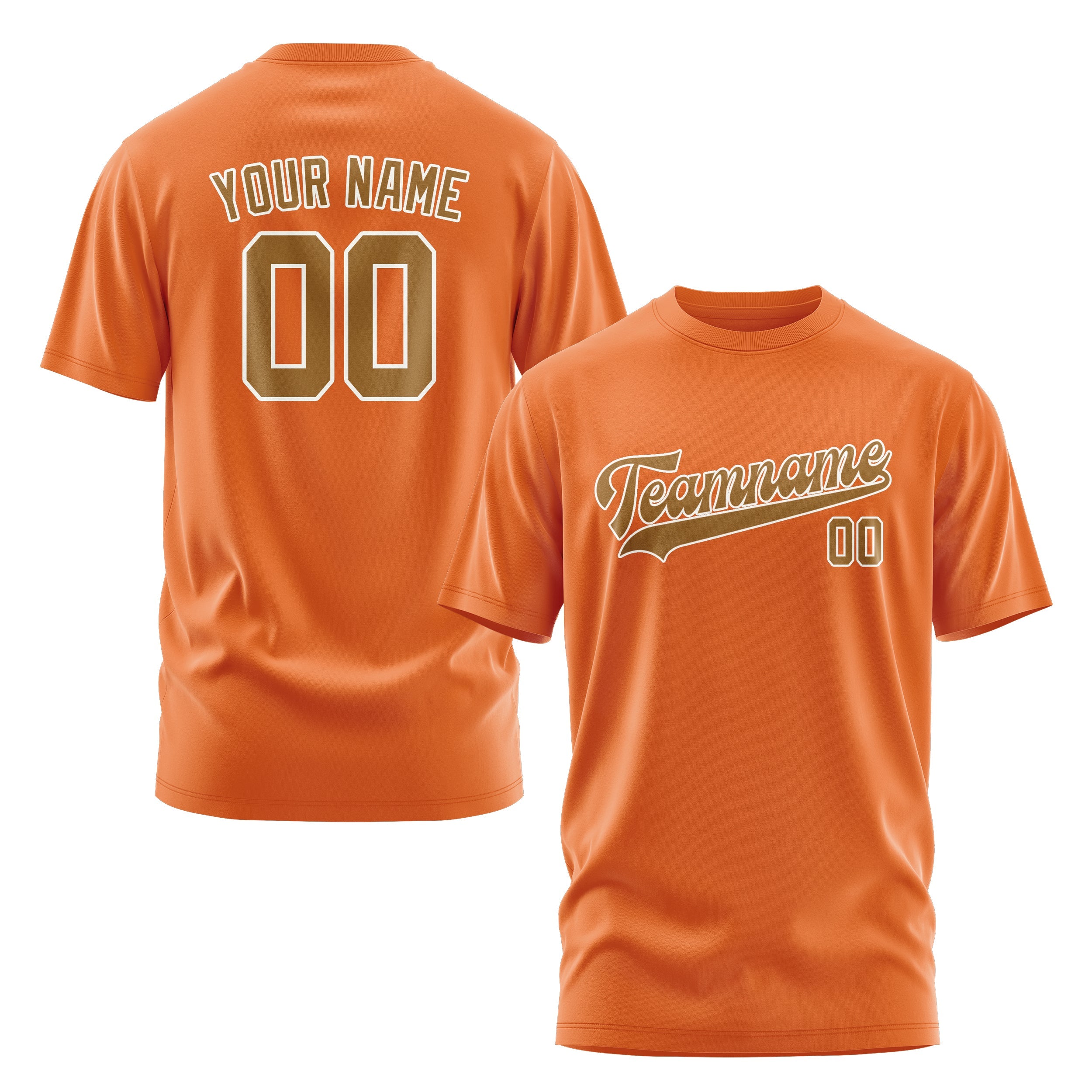 Custom Orange Khaki T-Shirt