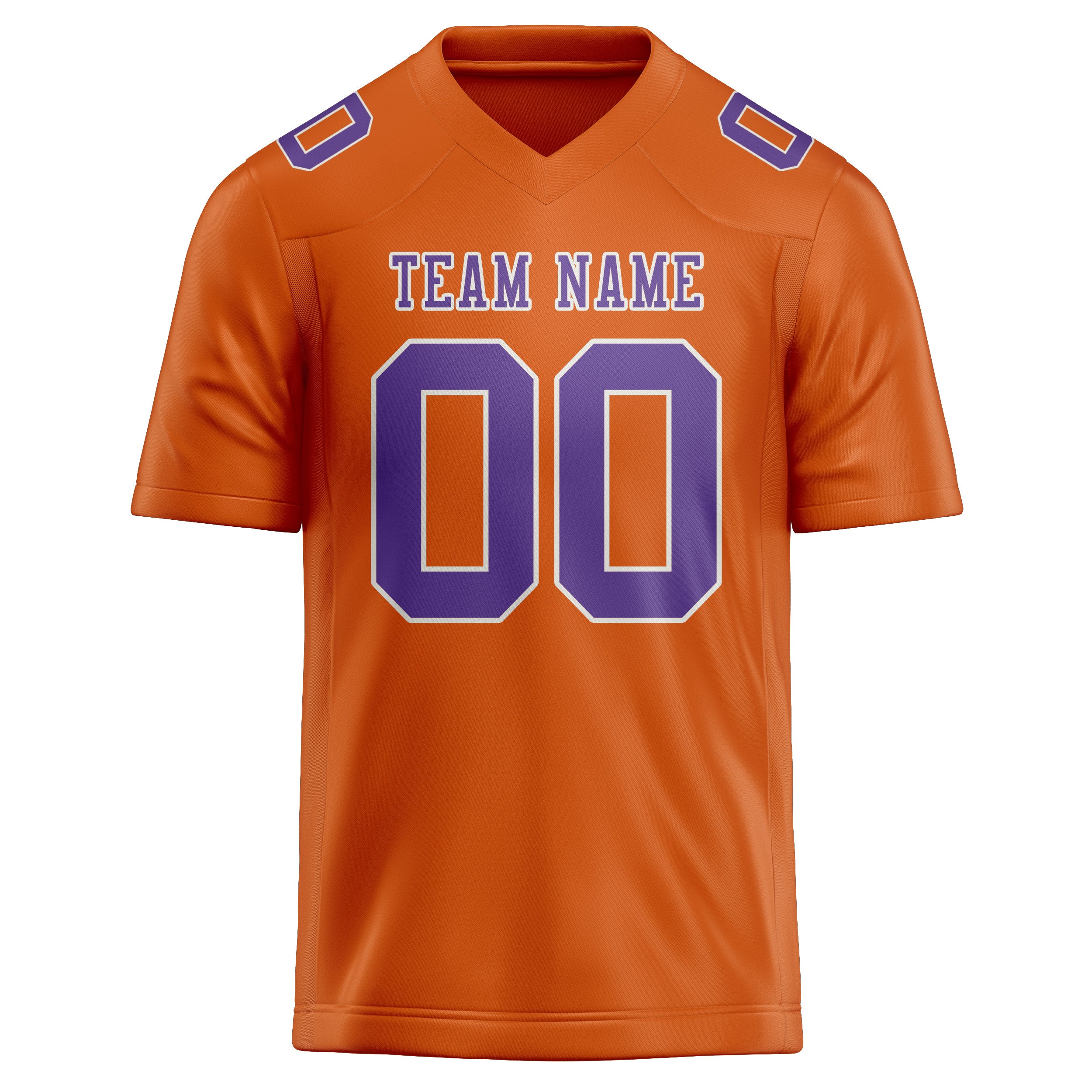Custom Orange Light Purple Football Jersey