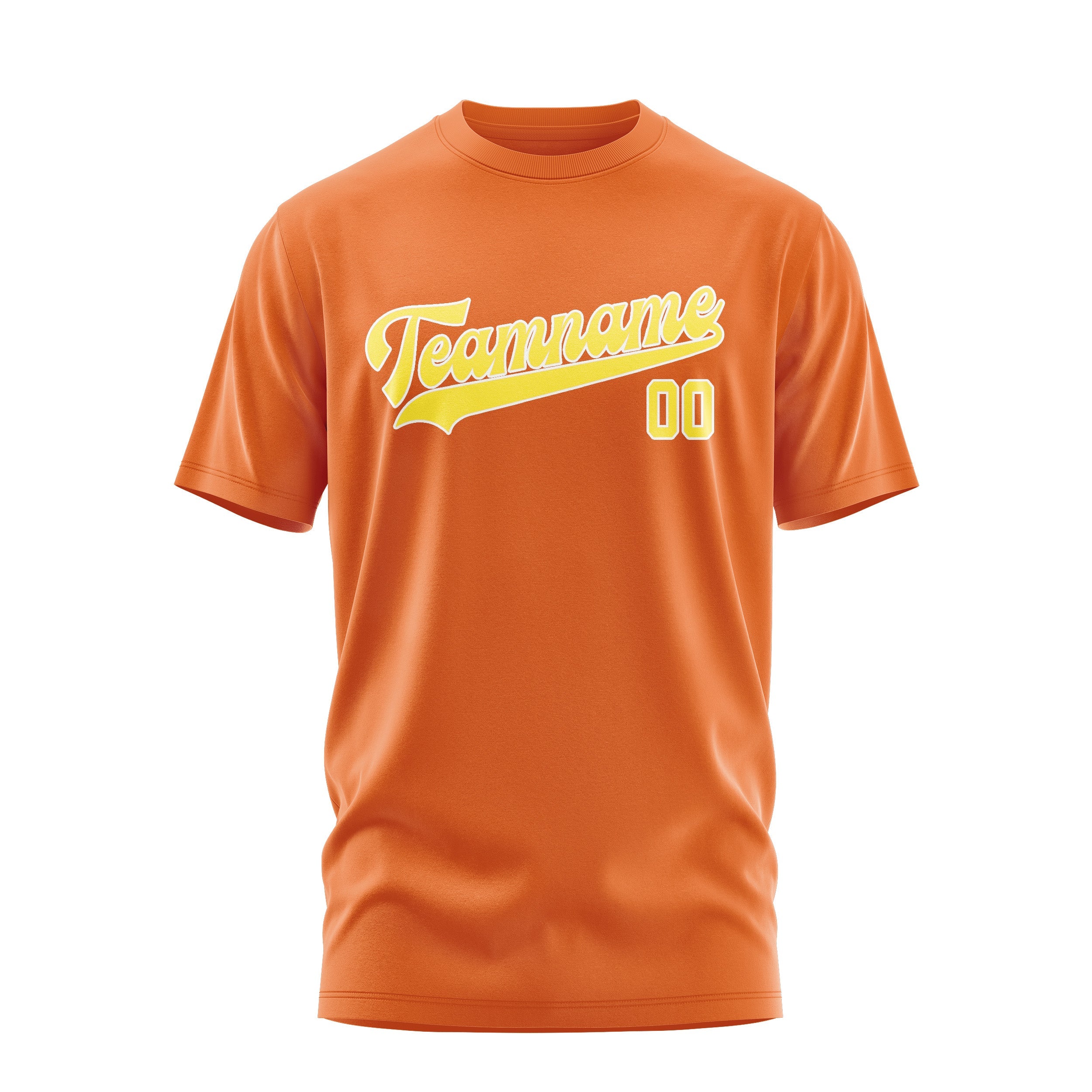 Custom Orange Light Yellow T-Shirt