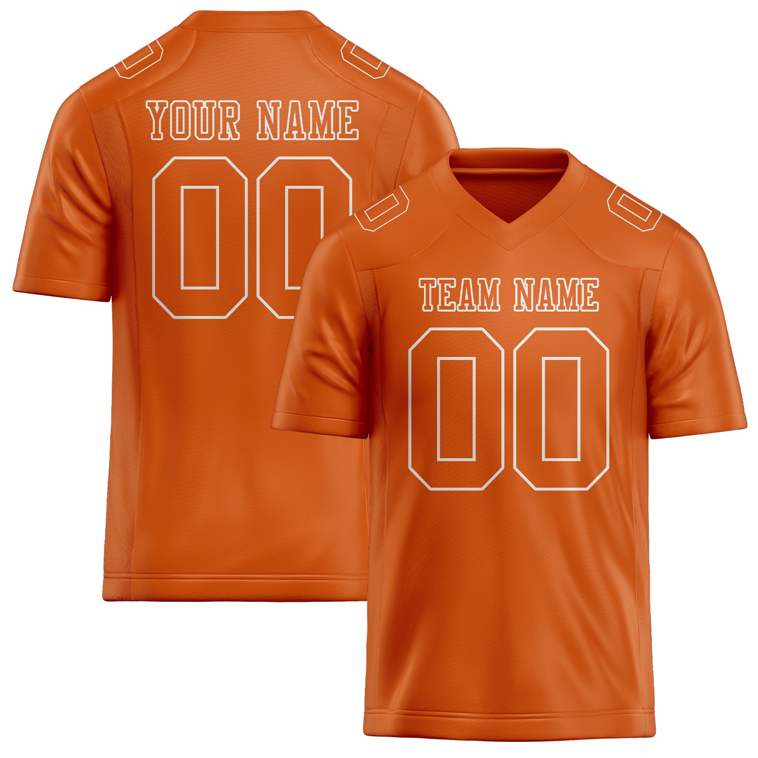Custom Orange Orange Football Jersey