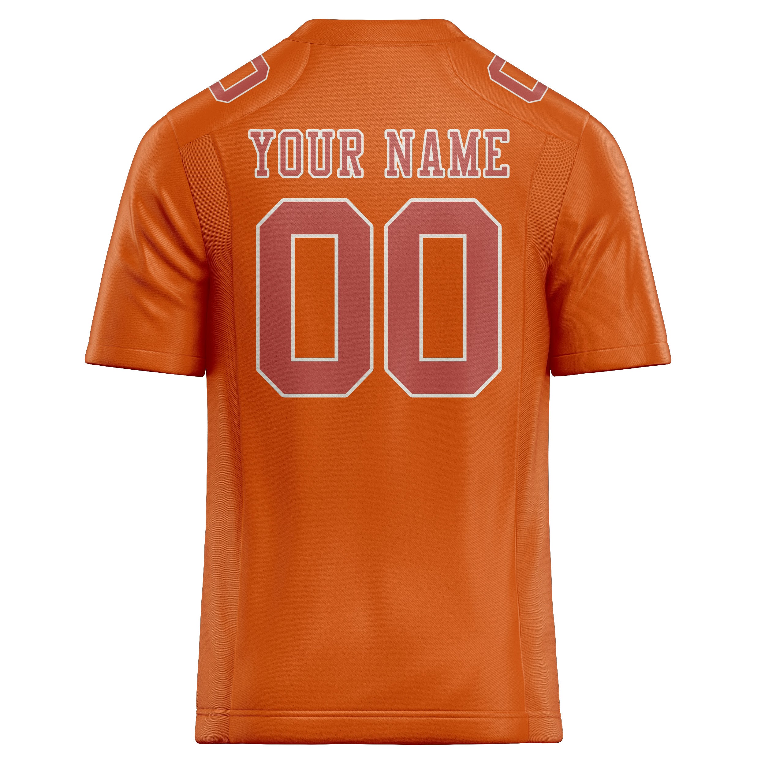 Custom Orange Copper Rose Football Jersey
