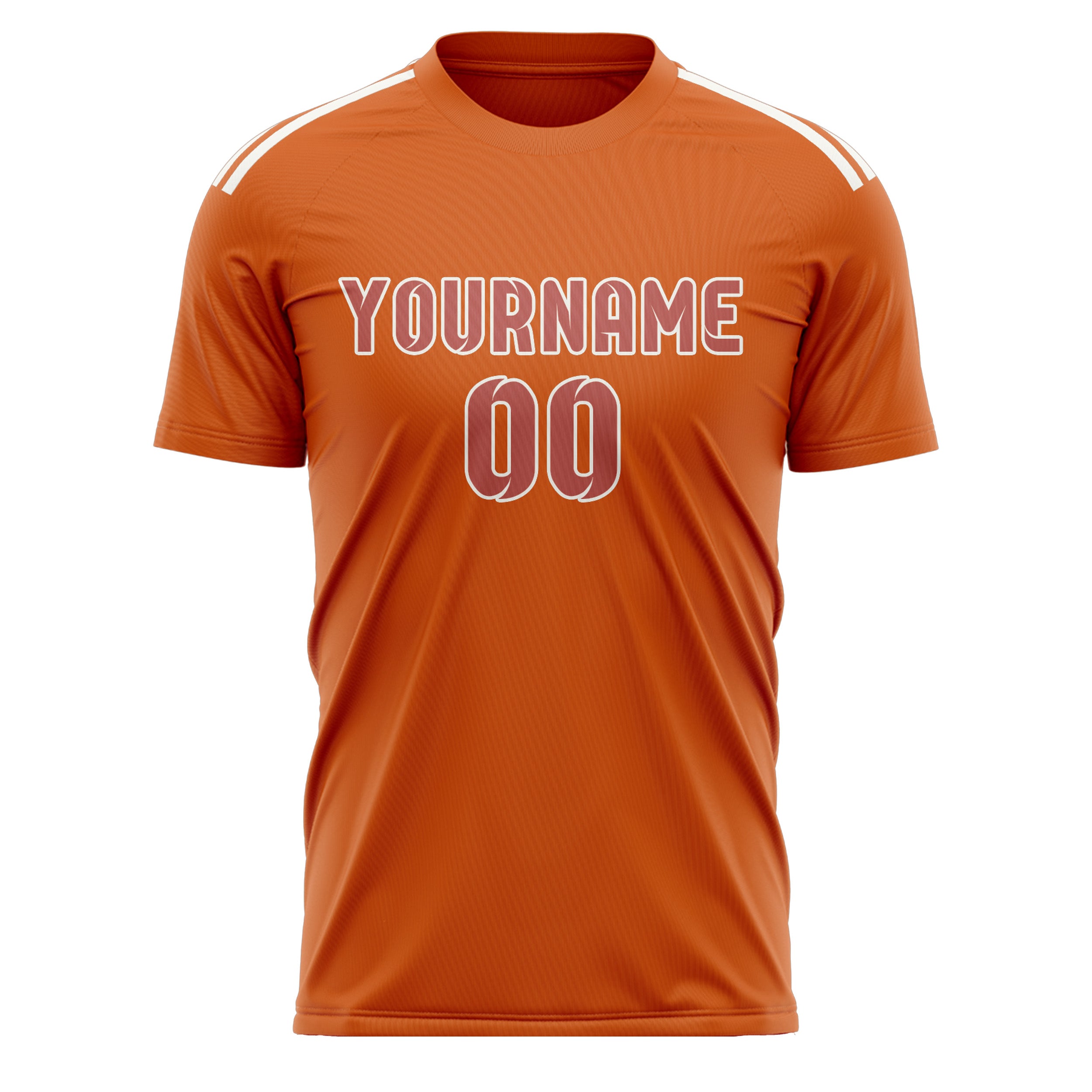 Custom Orange Copper Rose Soccer Jersey