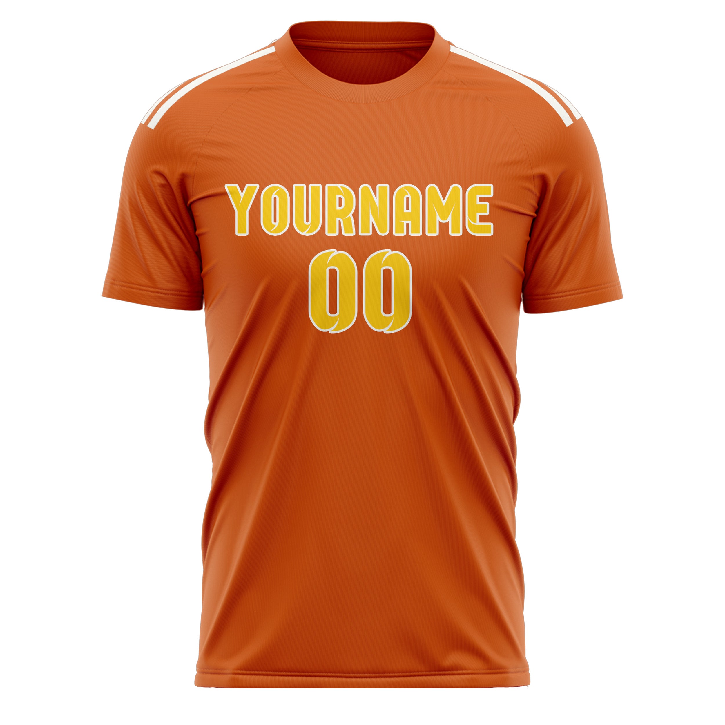 Custom Orange Gold Soccer Jersey