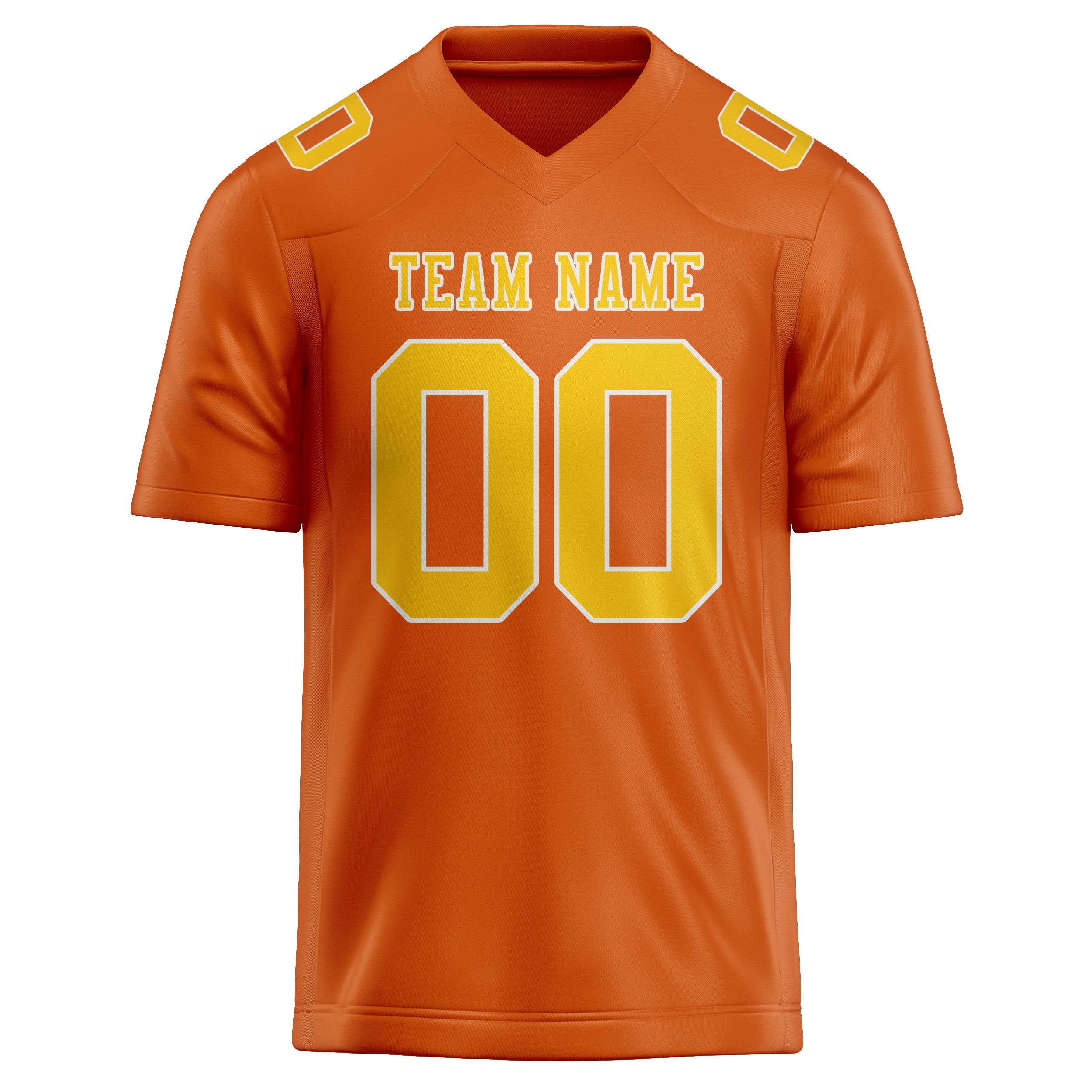 Custom Orange Gold Football Jersey