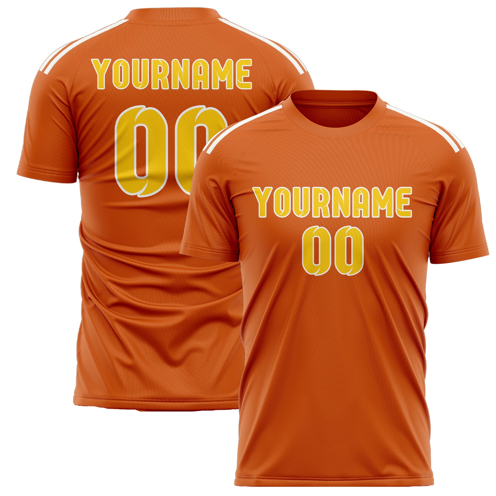Custom Orange Gold Soccer Jersey