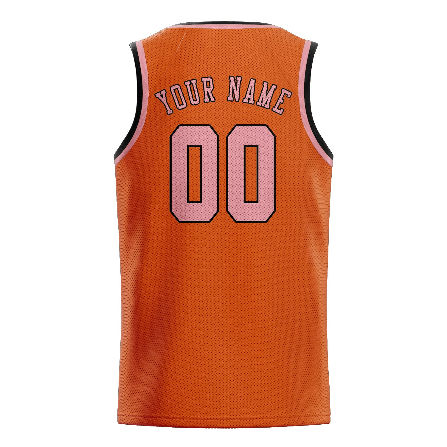 Custom Orange Light Pink Basketball Jersey