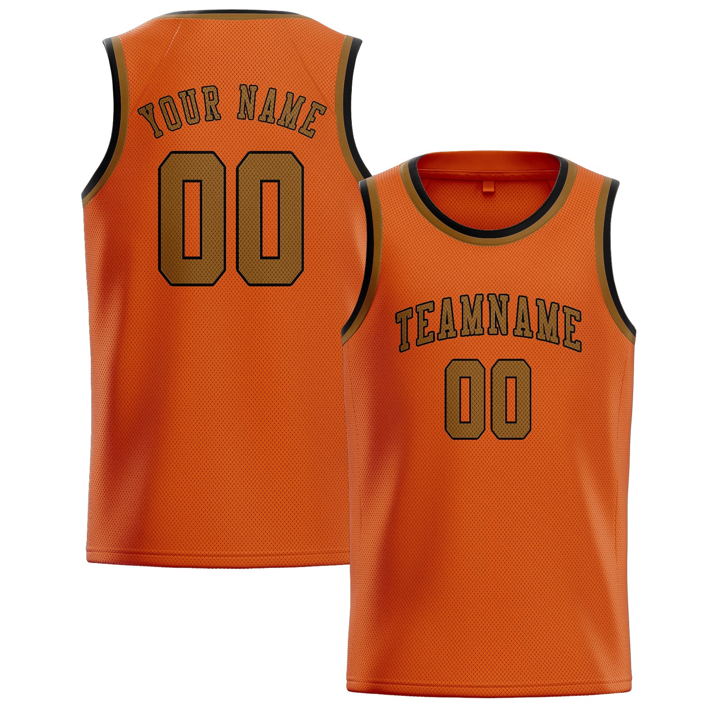 Custom Orange Khaki Basketball Jersey