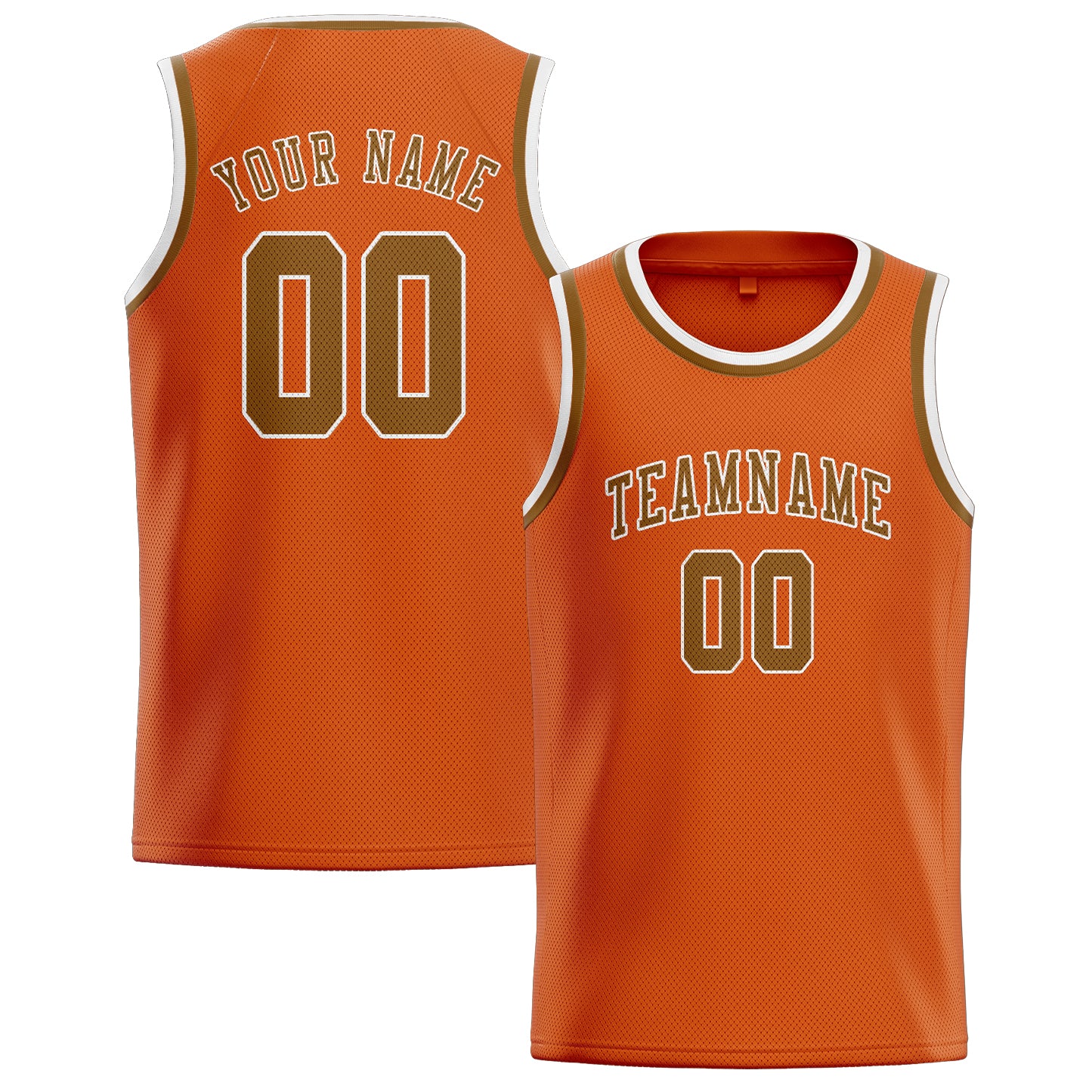 Custom Orange Khaki Basketball Jersey