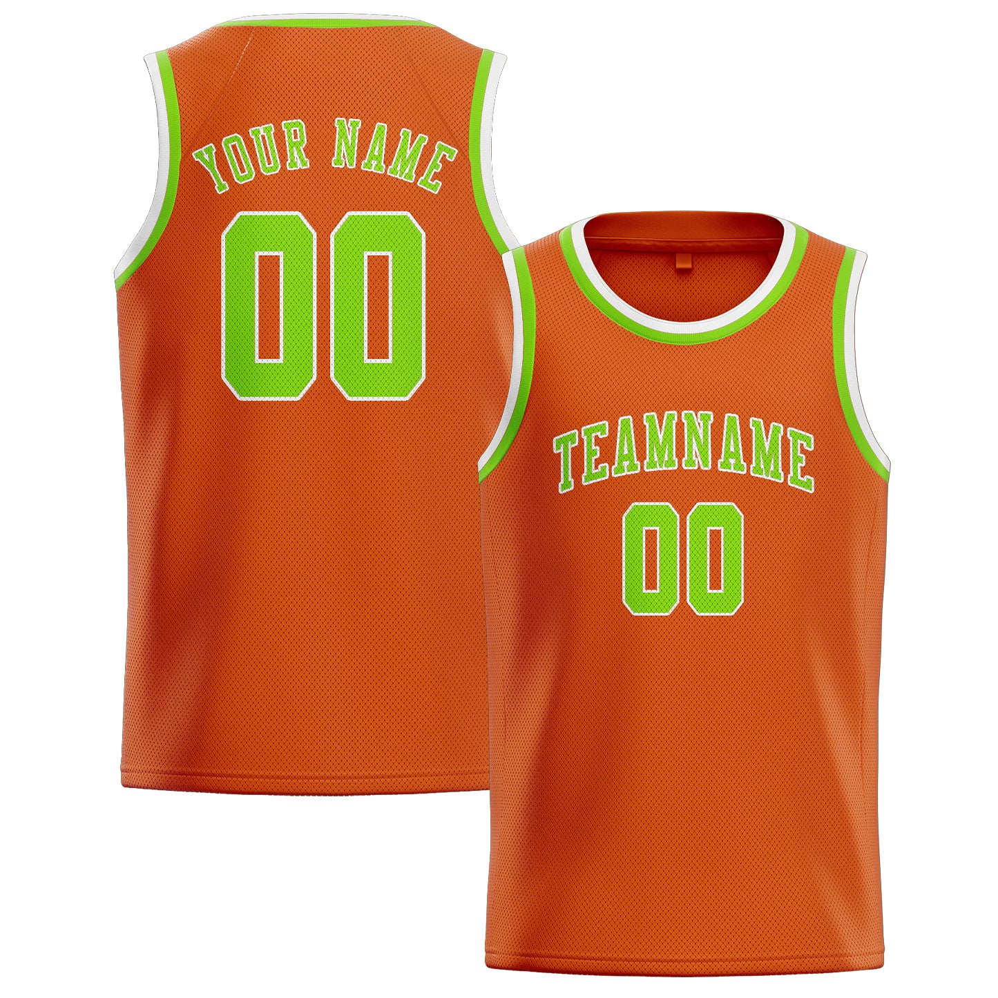 Custom Orange Emerald Green Basketball Jersey