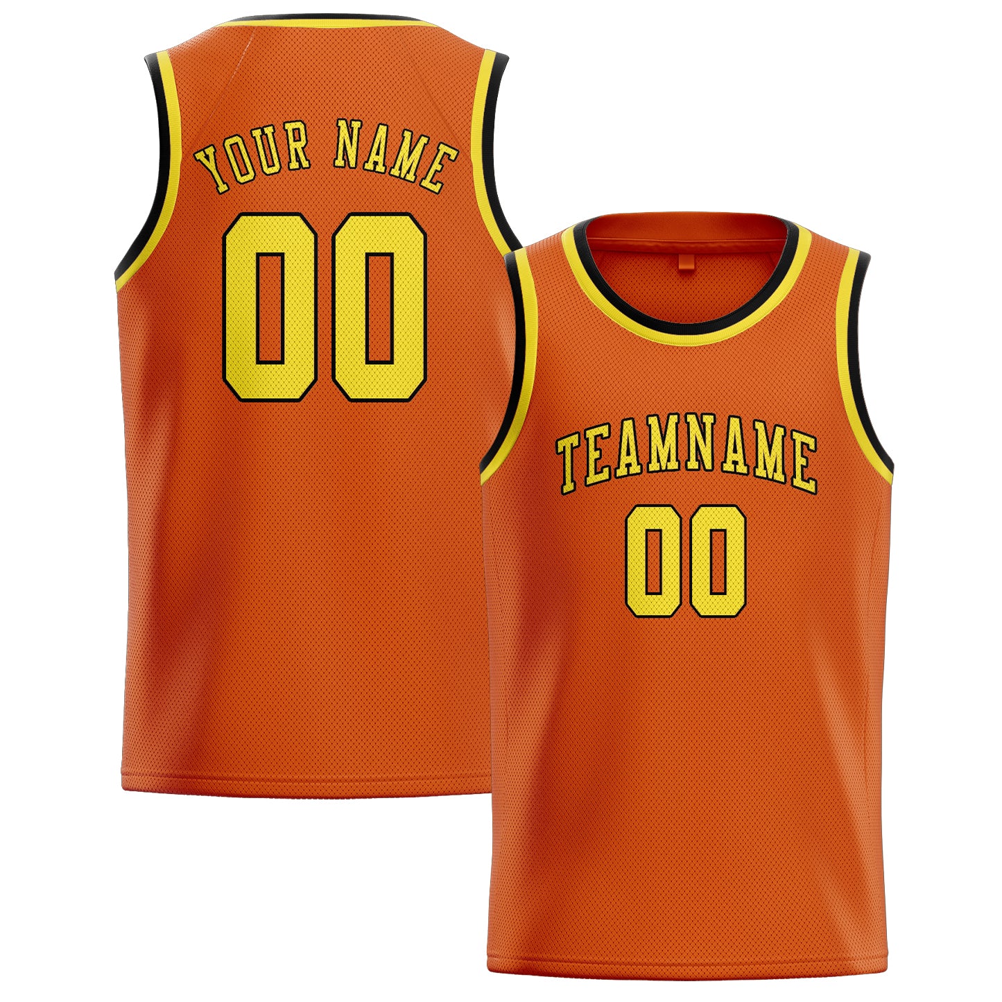 Custom Orange Light Yellow Basketball Jersey