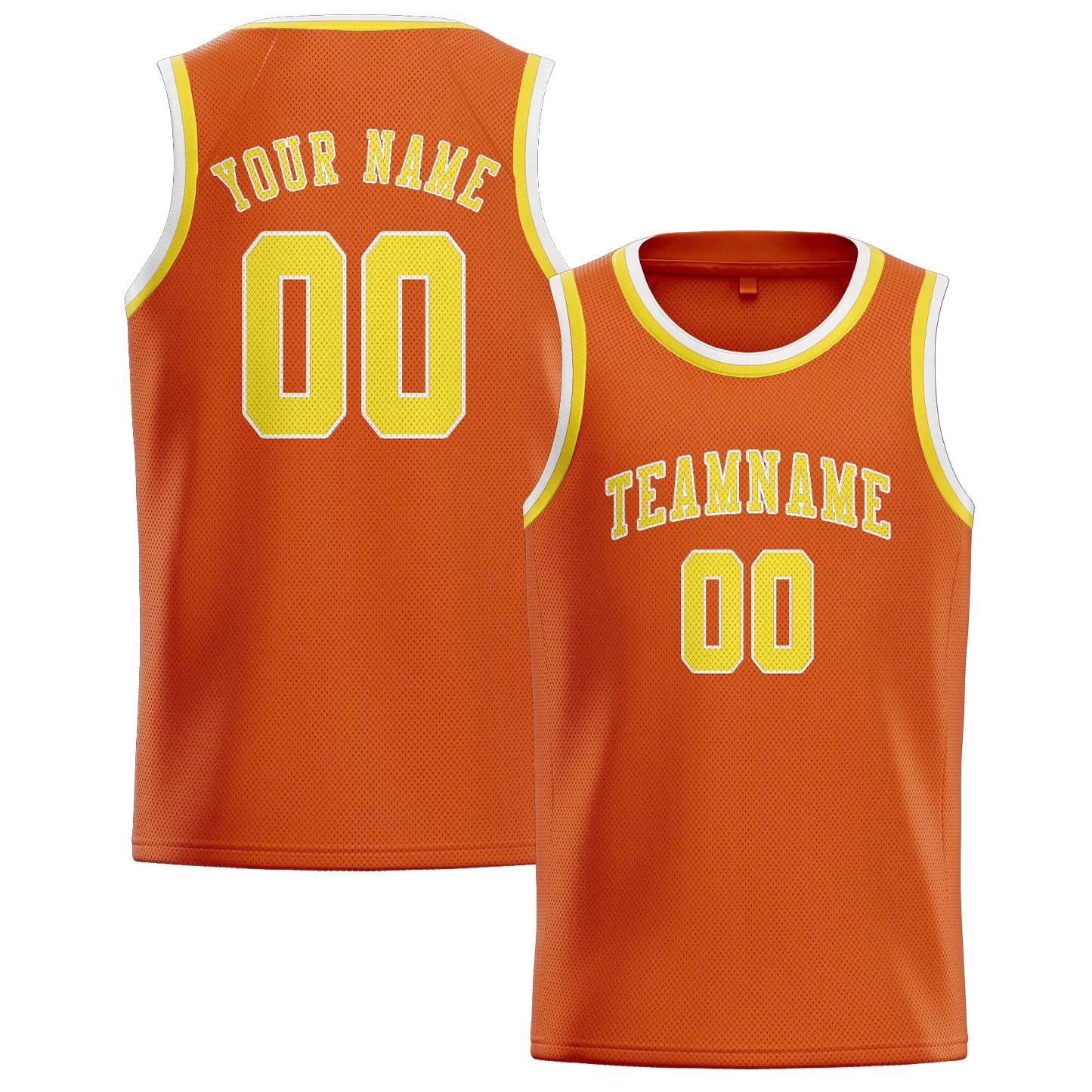 Custom Orange Light Yellow Basketball Jersey