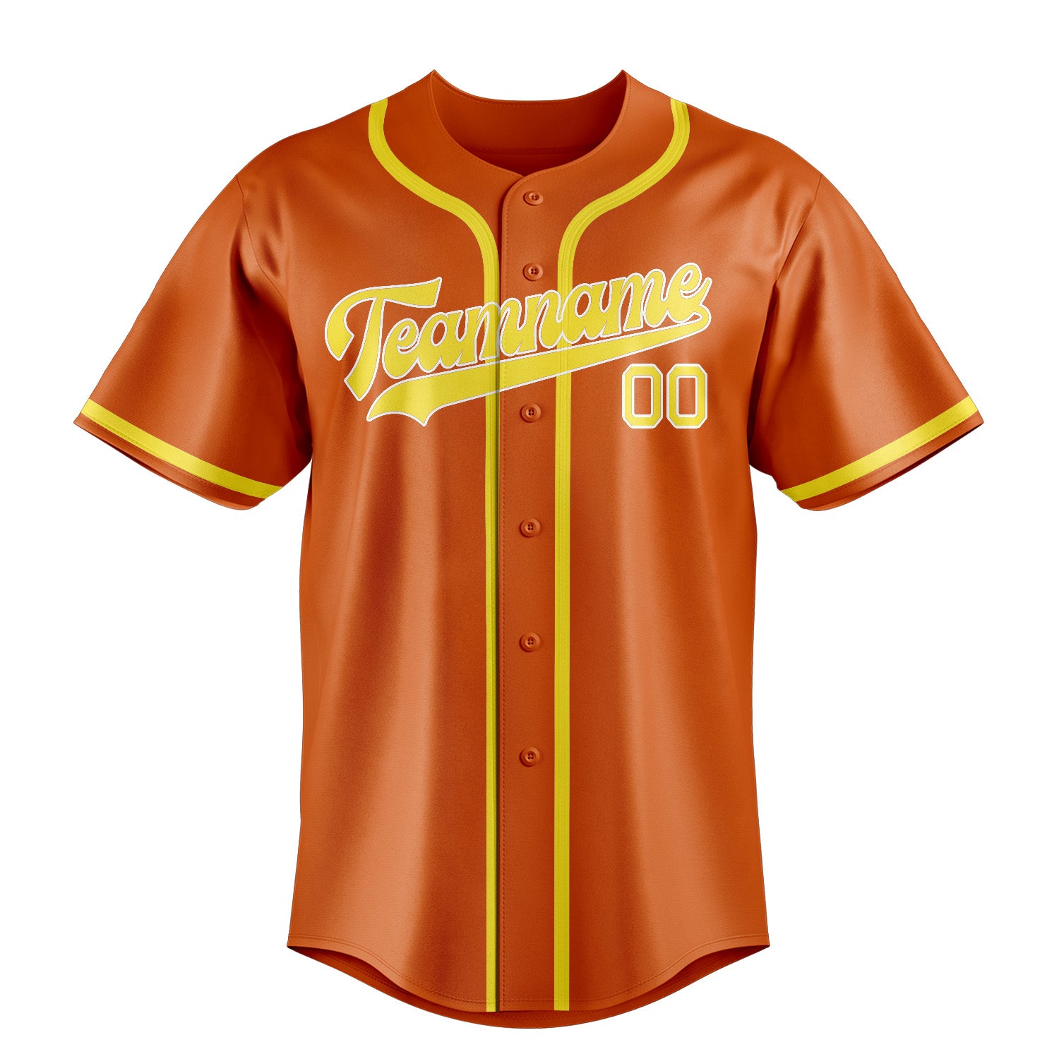 Custom Orange Light Yellow Baseball Jersey