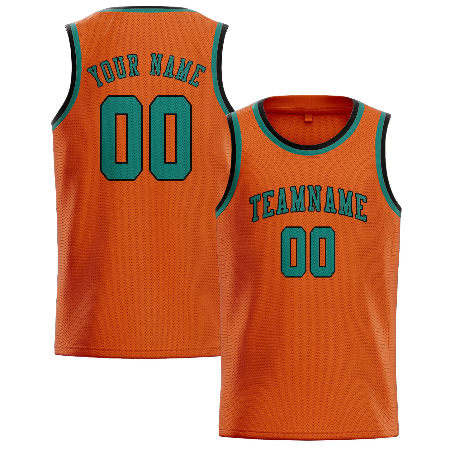 Custom Orange Blue Green Basketball Jersey