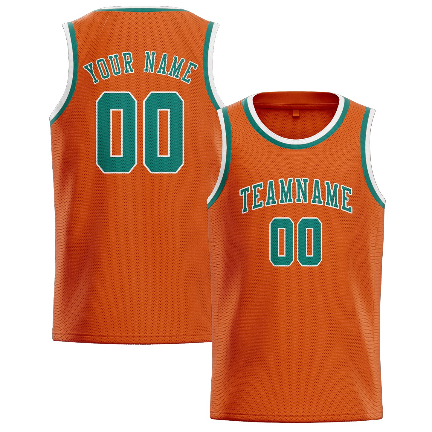 Custom Orange Blue Green Basketball Jersey