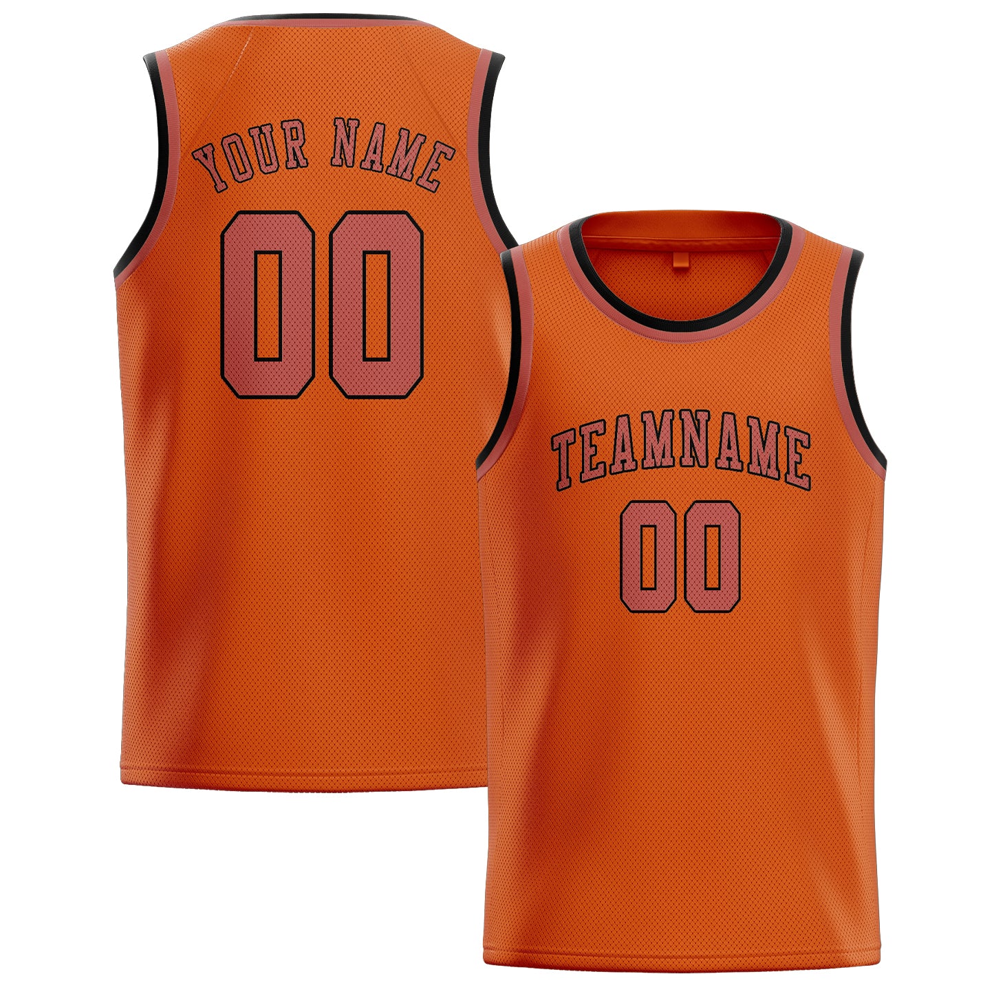 Custom Orange Copper Rose Basketball Jersey
