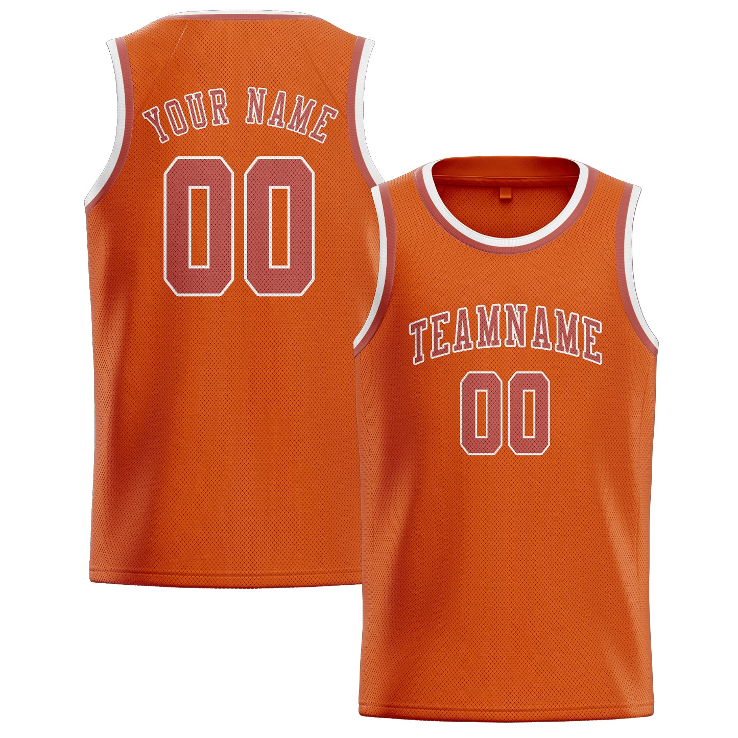 Custom Orange Copper Rose Basketball Jersey