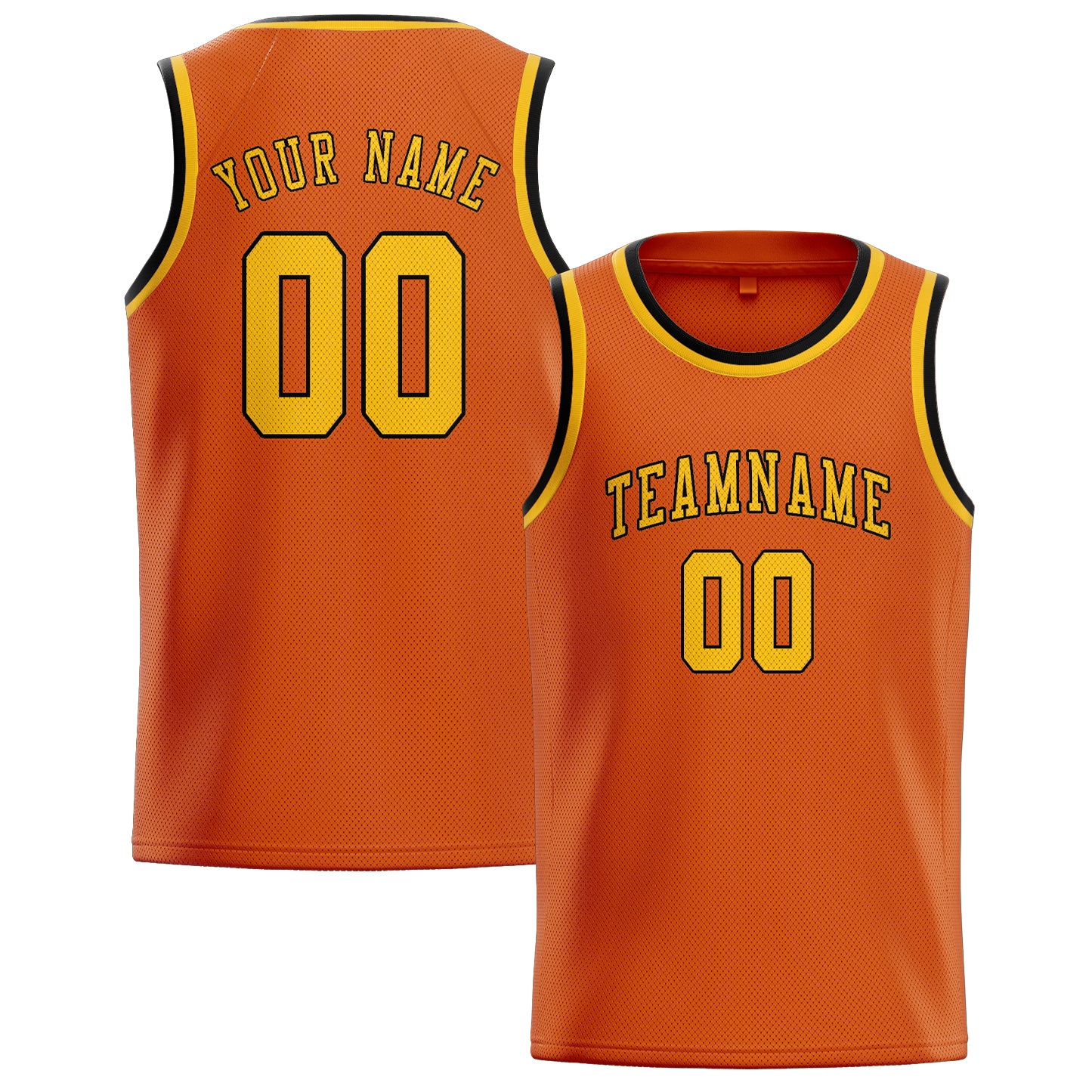 Custom Orange Gold Basketball Jersey