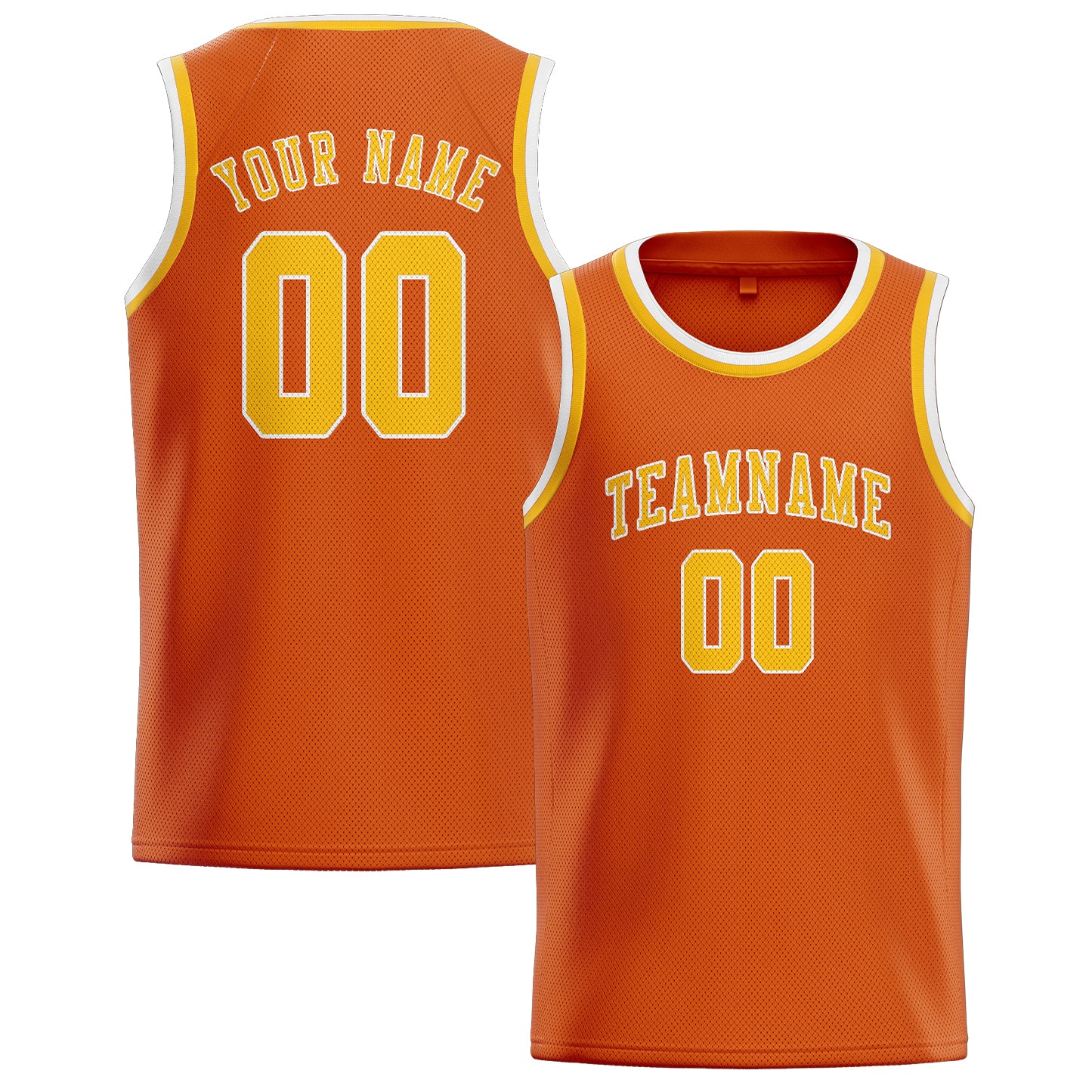 Custom Orange Gold Basketball Jersey
