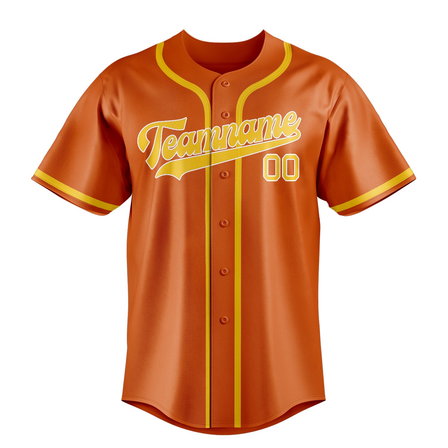 Custom Orange Gold Baseball Jersey