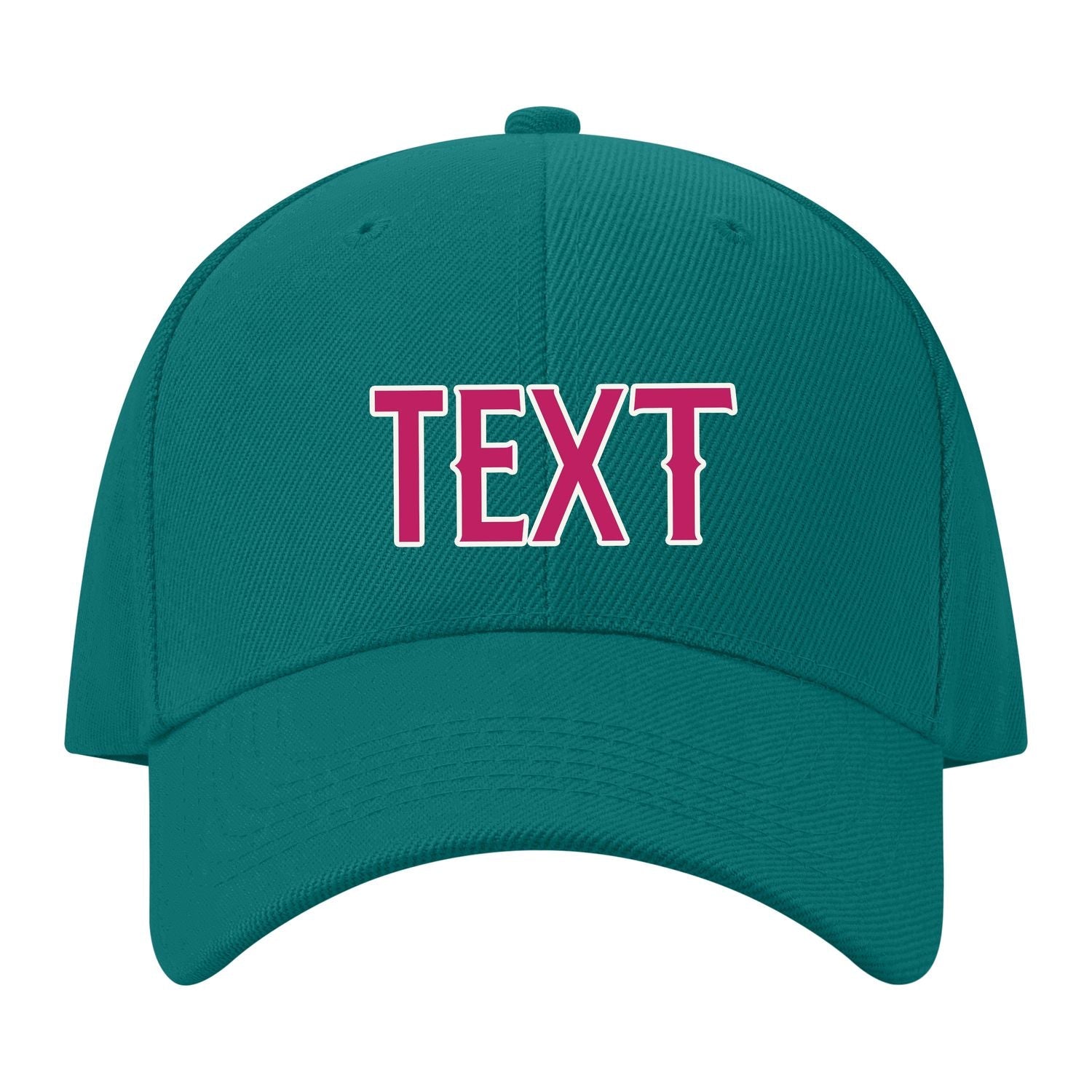 Custom Blue Green Light Pink Hat 28B21813