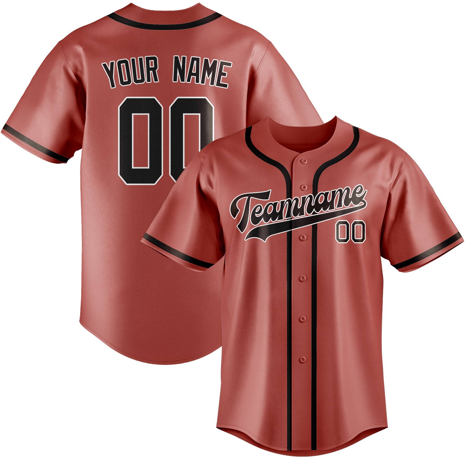 Custom Copper Rose Brown Baseball Jersey