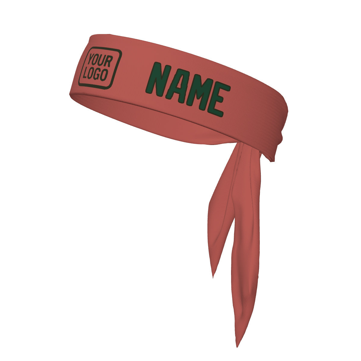 Custom Copper Rose Green Headband