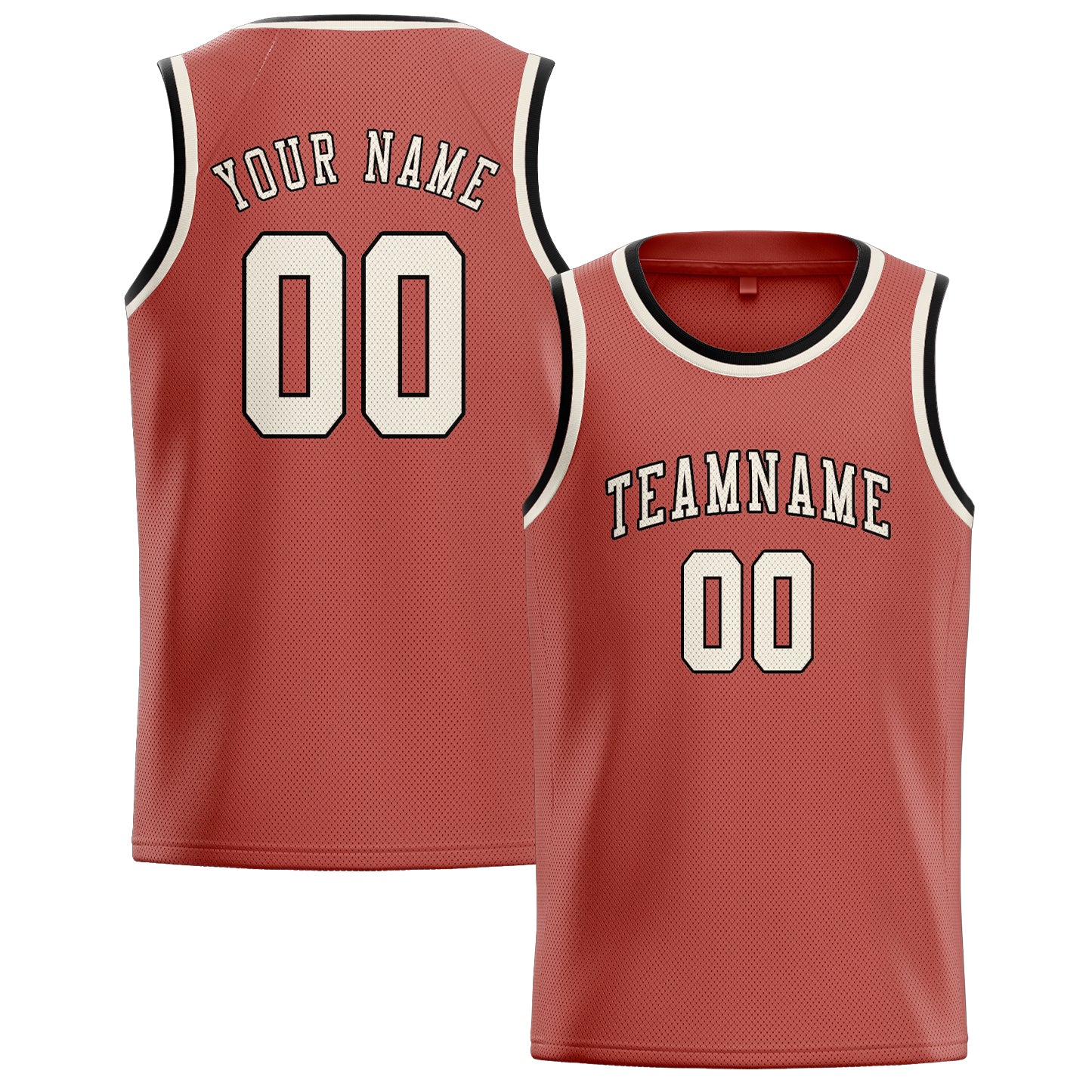 Custom Copper Rose Cream Basketball Jersey