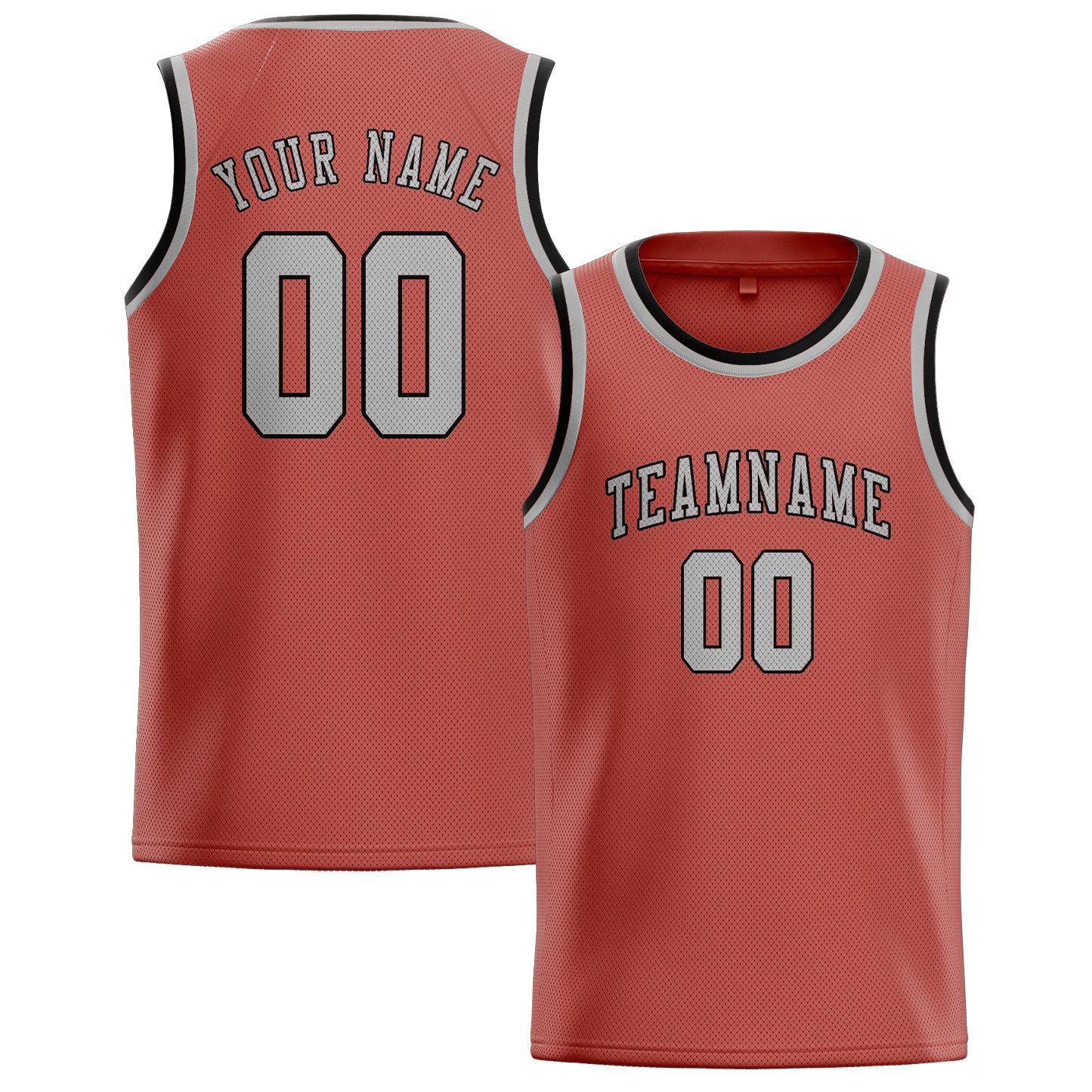 Custom Copper Rose Gray Basketball Jersey