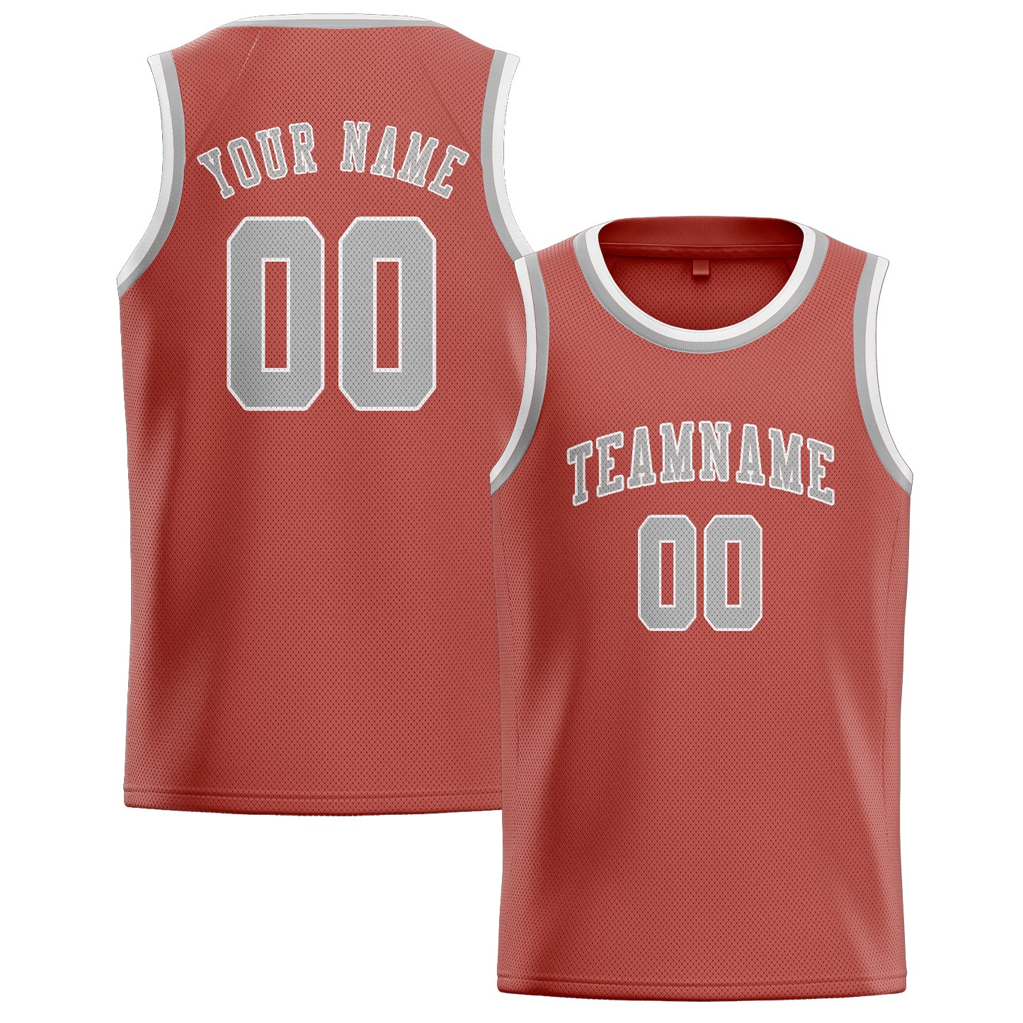 Custom Copper Rose Gray Basketball Jersey