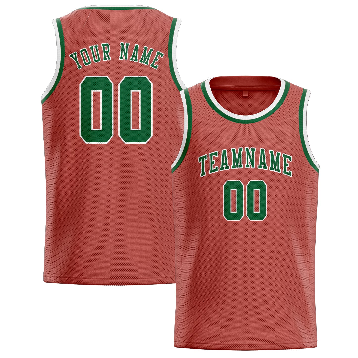 Custom Copper Rose Green Basketball Jersey