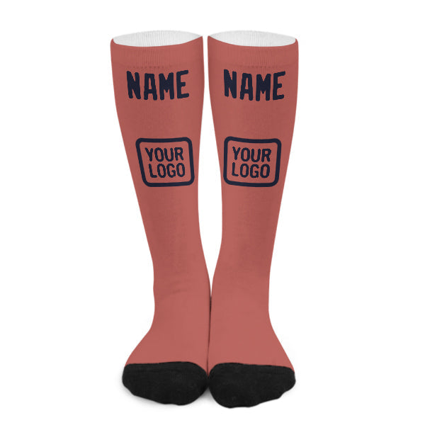 Custom Copper Rose Navy Knee-High Sock