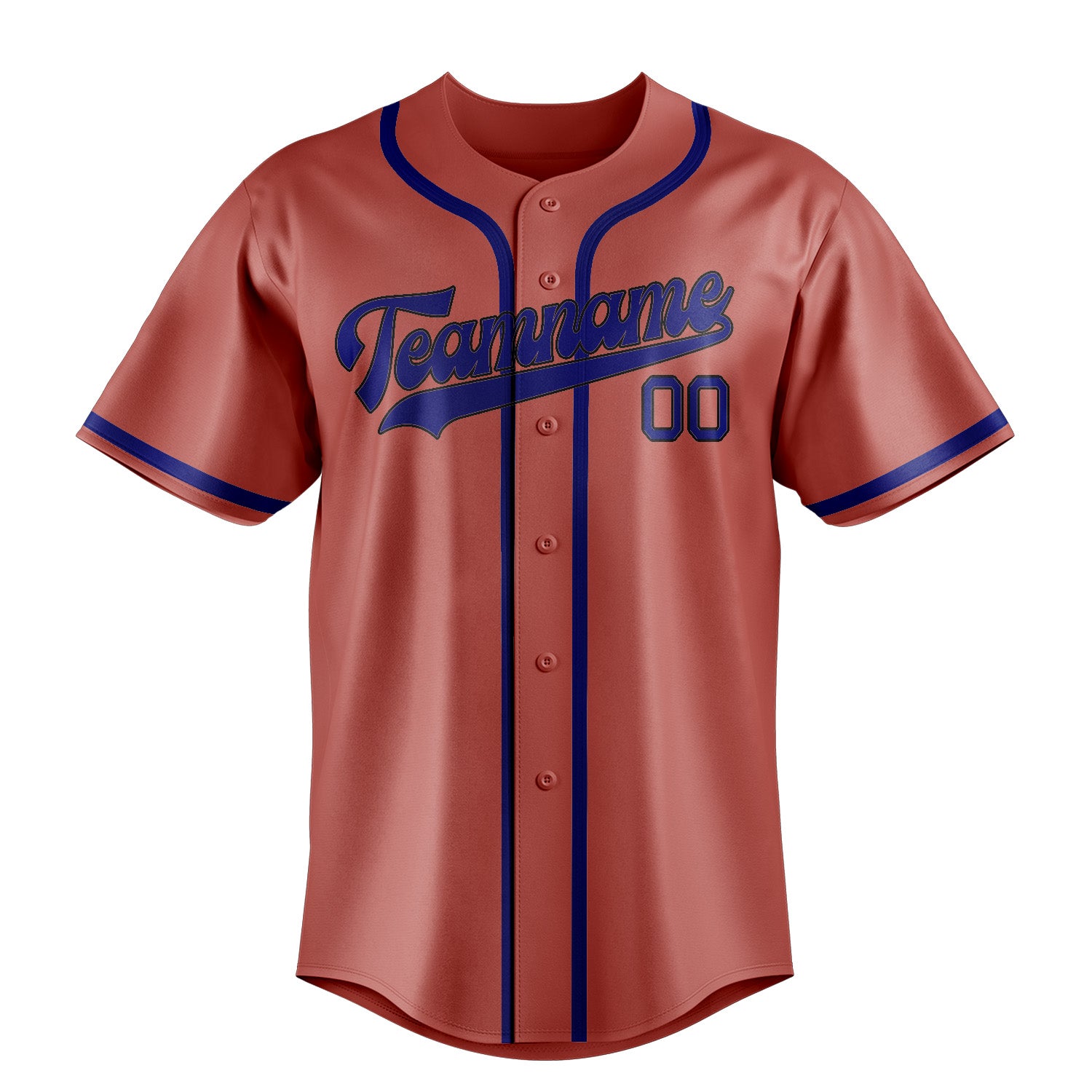 Custom Copper Rose Sky Blue Baseball Jersey