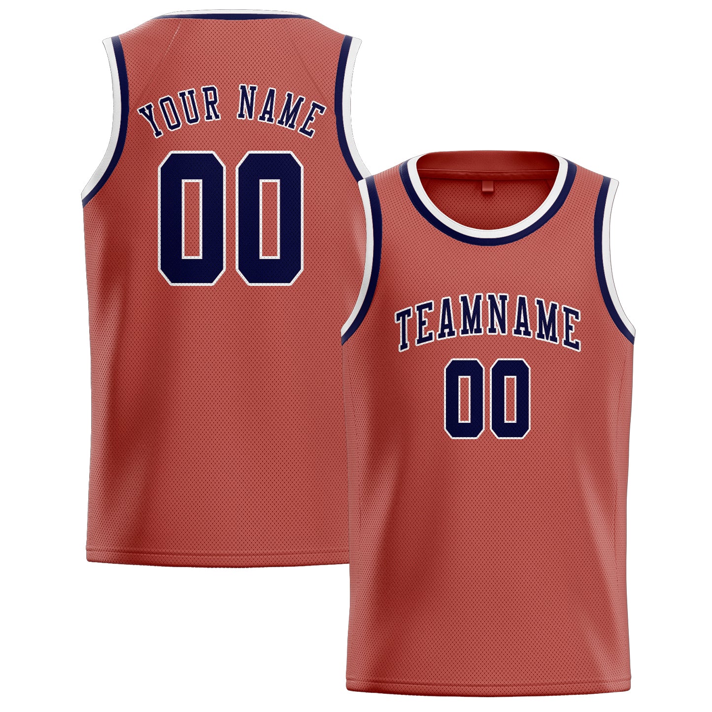 Custom Copper Rose Navy Basketball Jersey