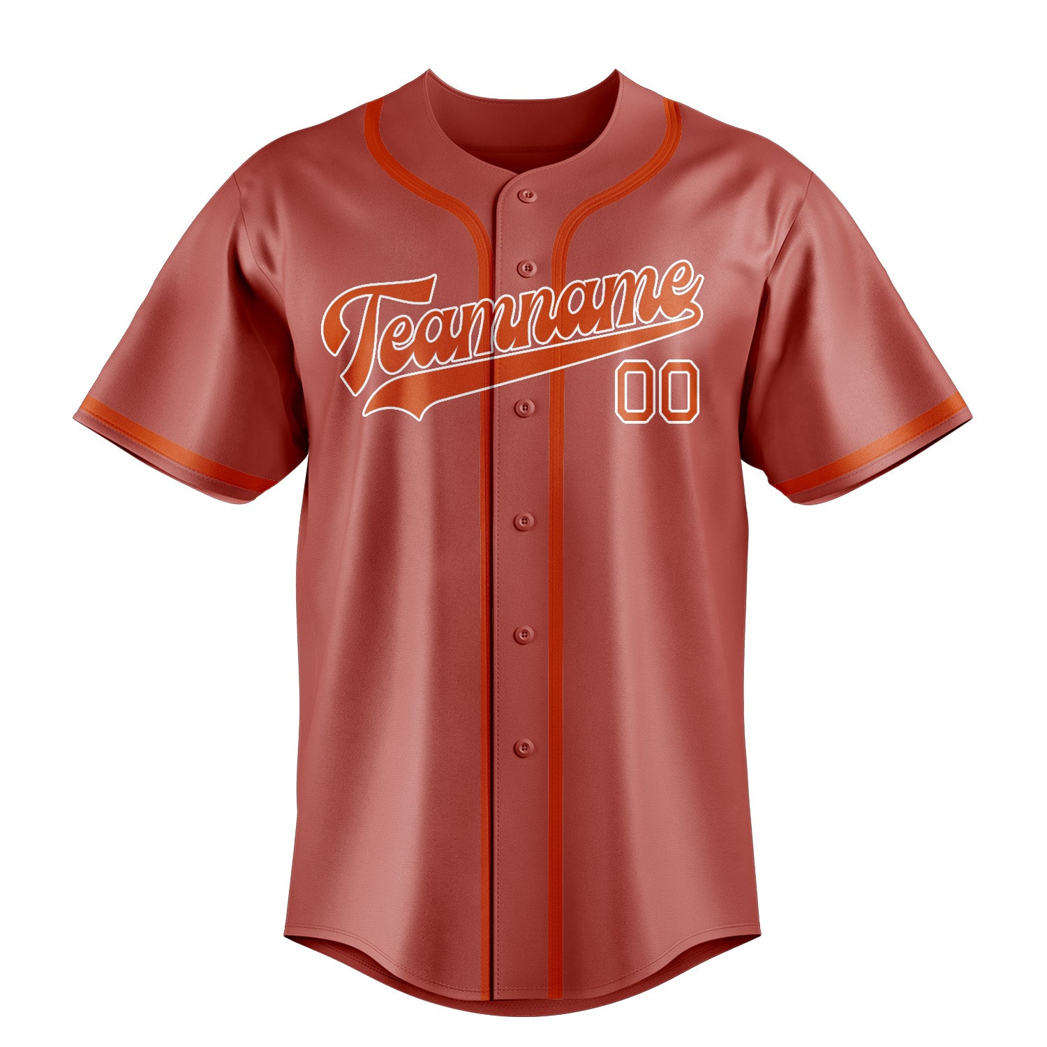 Custom Copper Rose Orange Red Baseball Jersey