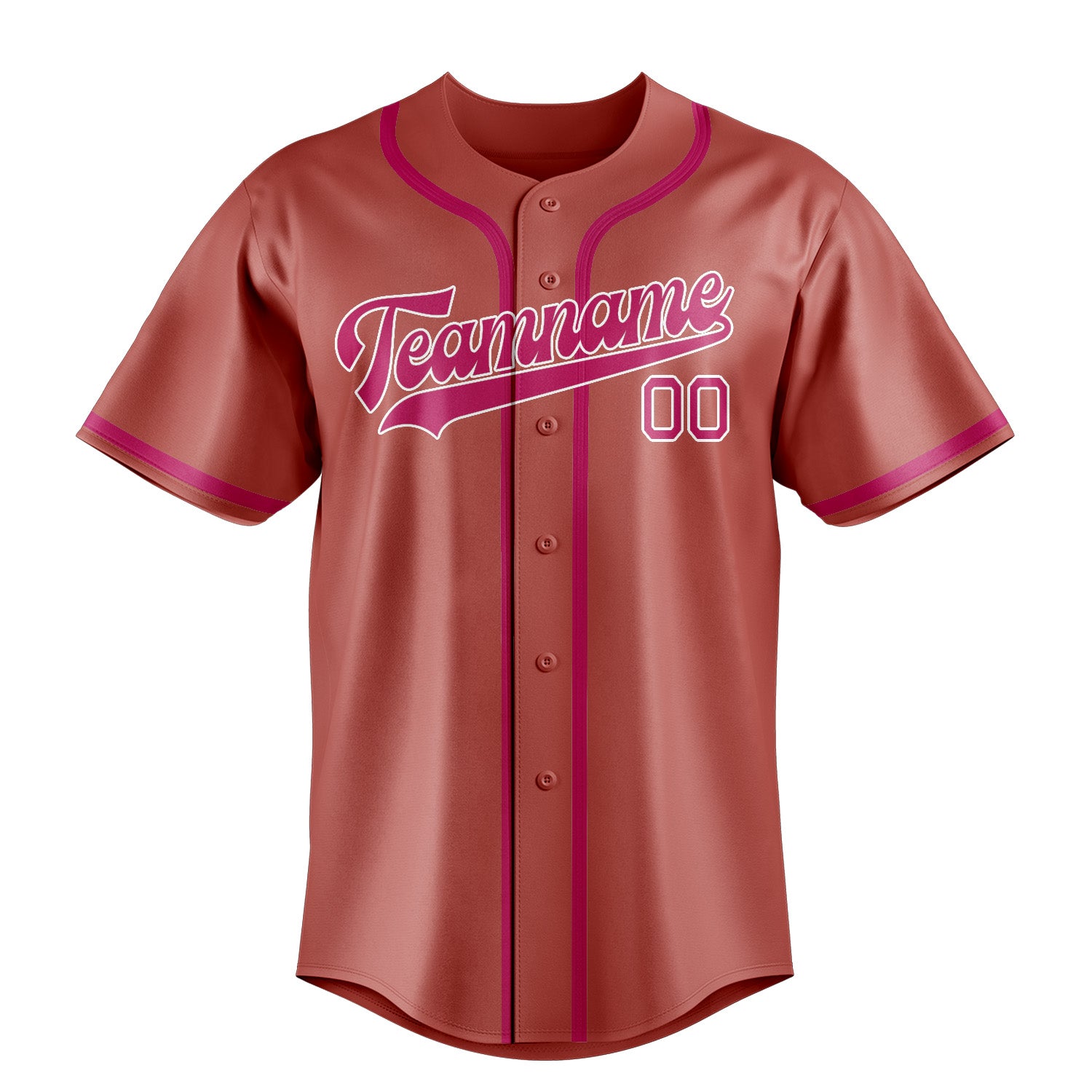 Custom Copper Rose Pink Baseball Jersey