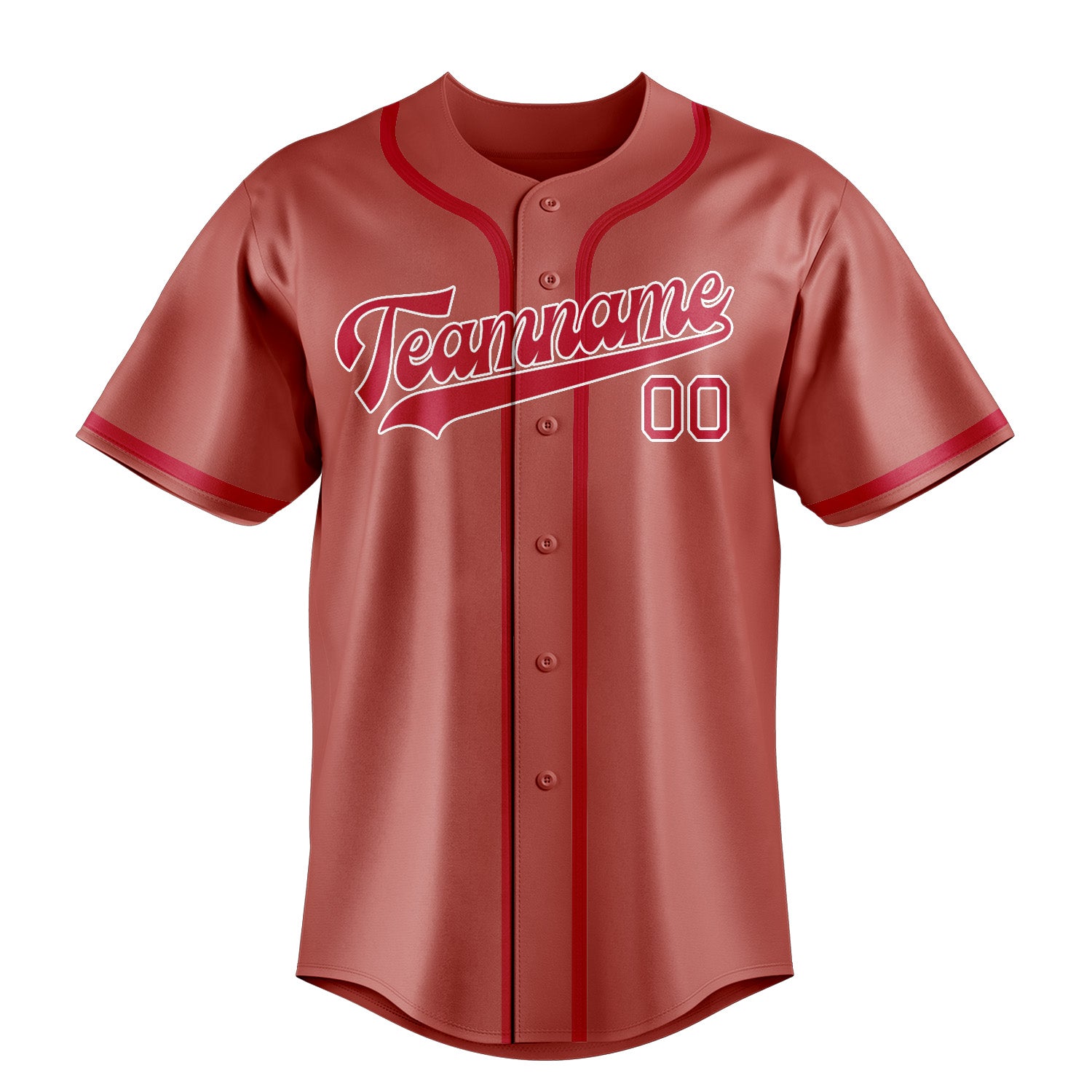 Custom Copper Rose Red Baseball Jersey