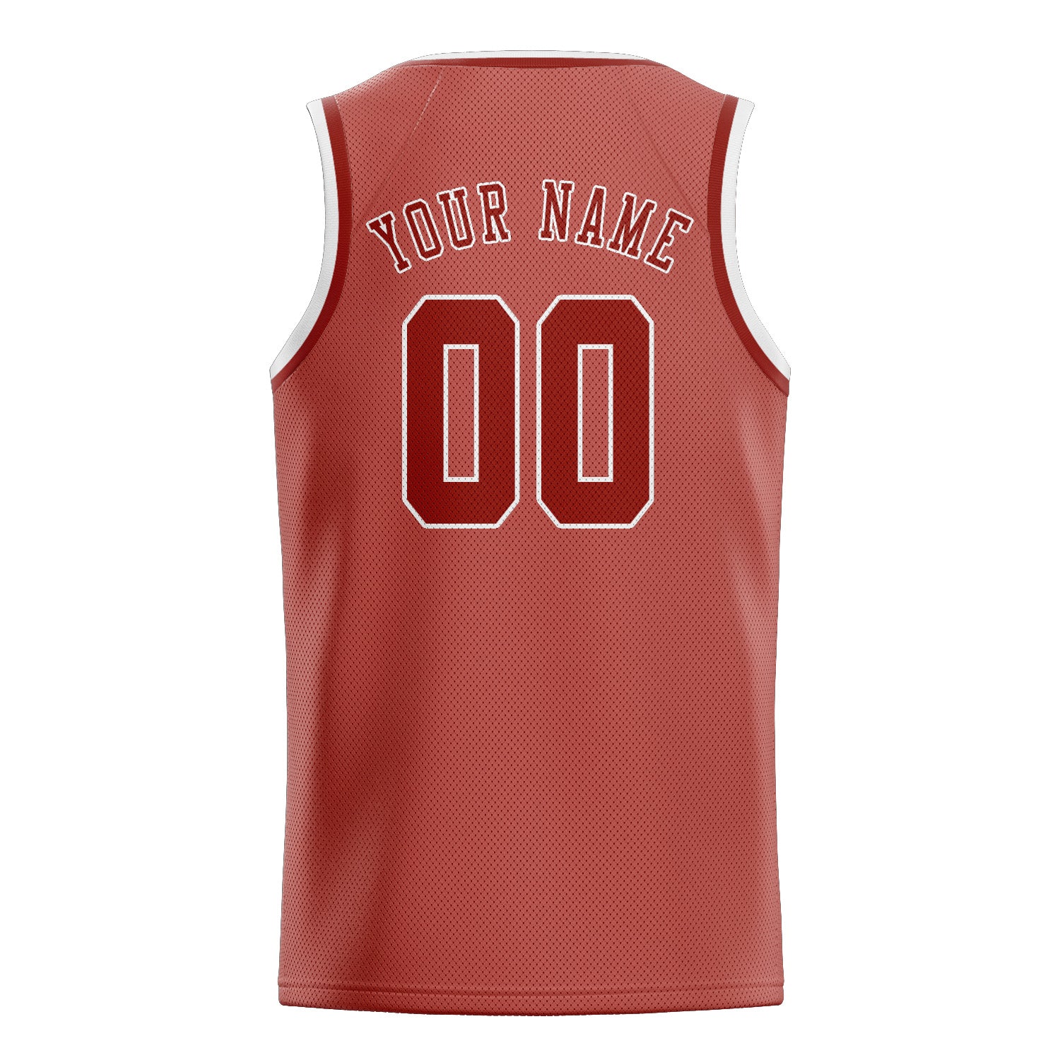 Custom Copper Rose Coral Red Basketball Jersey